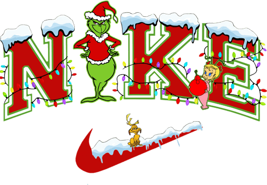 Grinch Nike Christmas Design - DTF Ready To Press