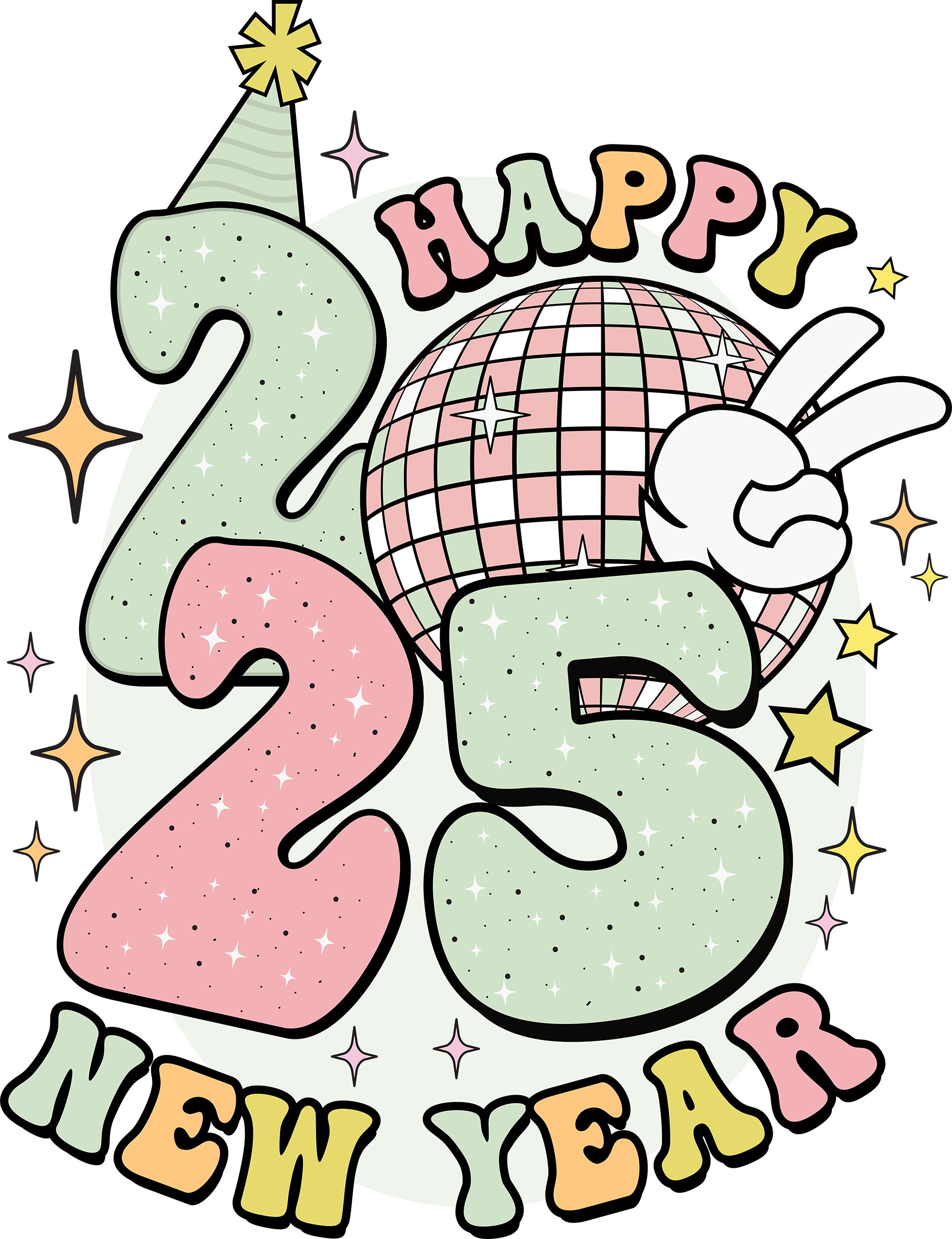 Happy New Year 2025 - Christmas Party Design | DTF Jersey