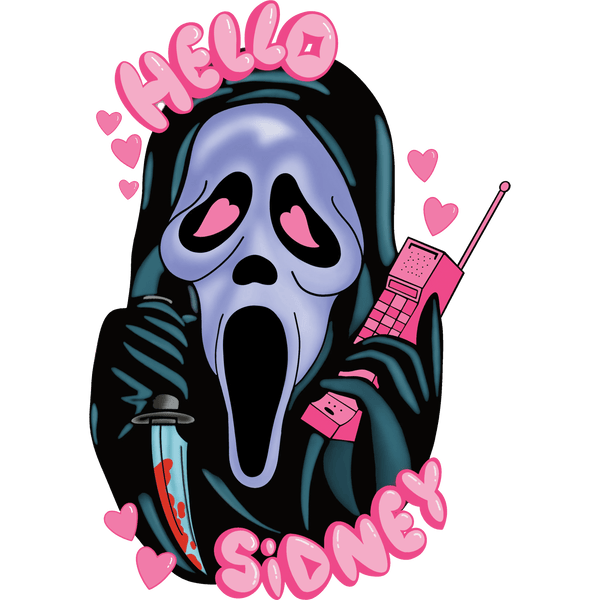 Halloween Hello Sidney ready to press DTF transfer design