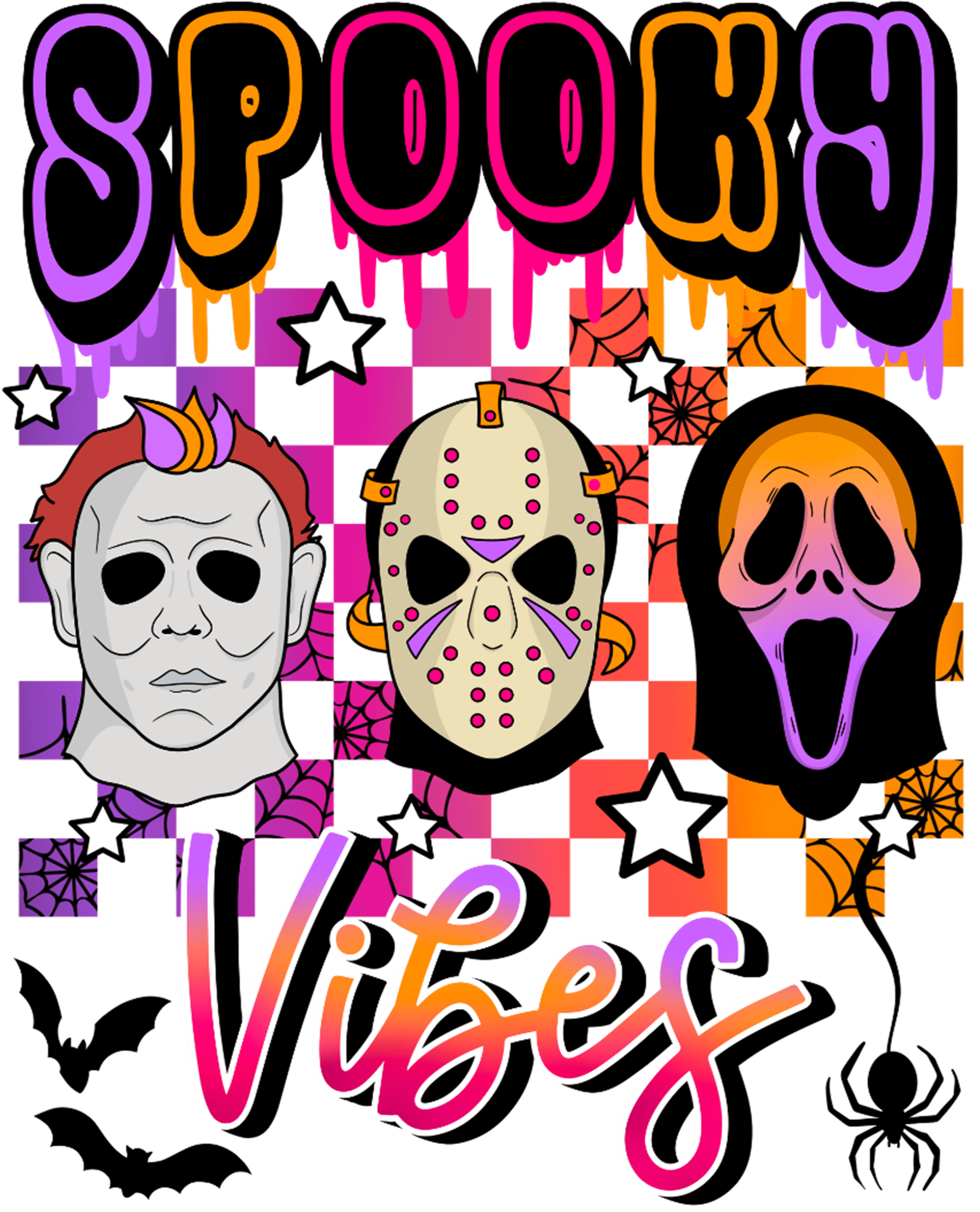 Halloween Spooky Vibes Design - DTF Ready To Press