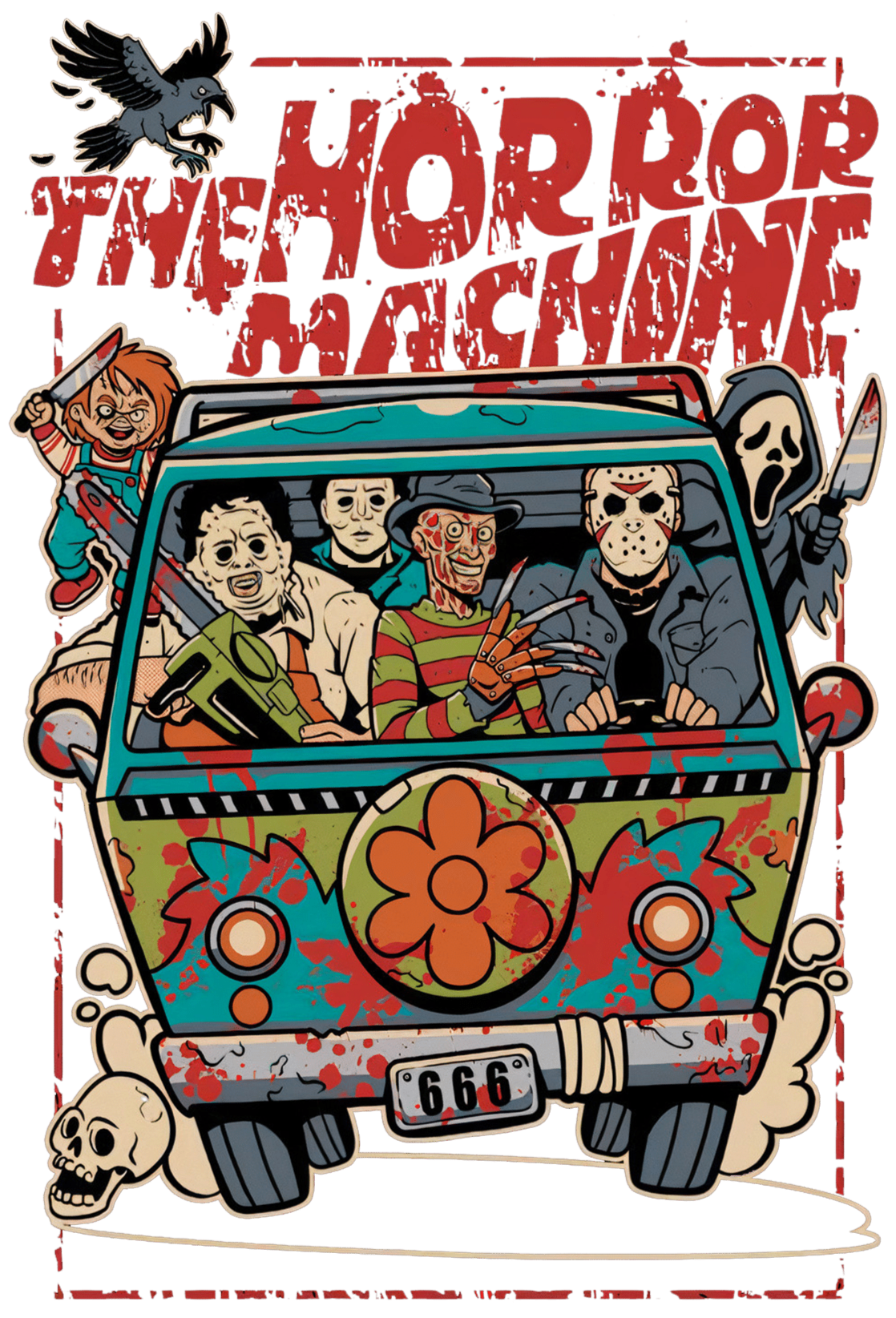The Horror Machine | Halloween Ready To Press Designs