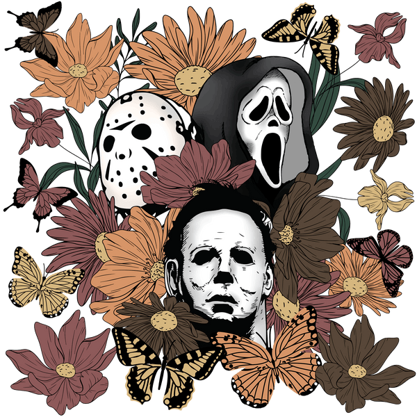 Halloween movies ready to press DTF transfer design