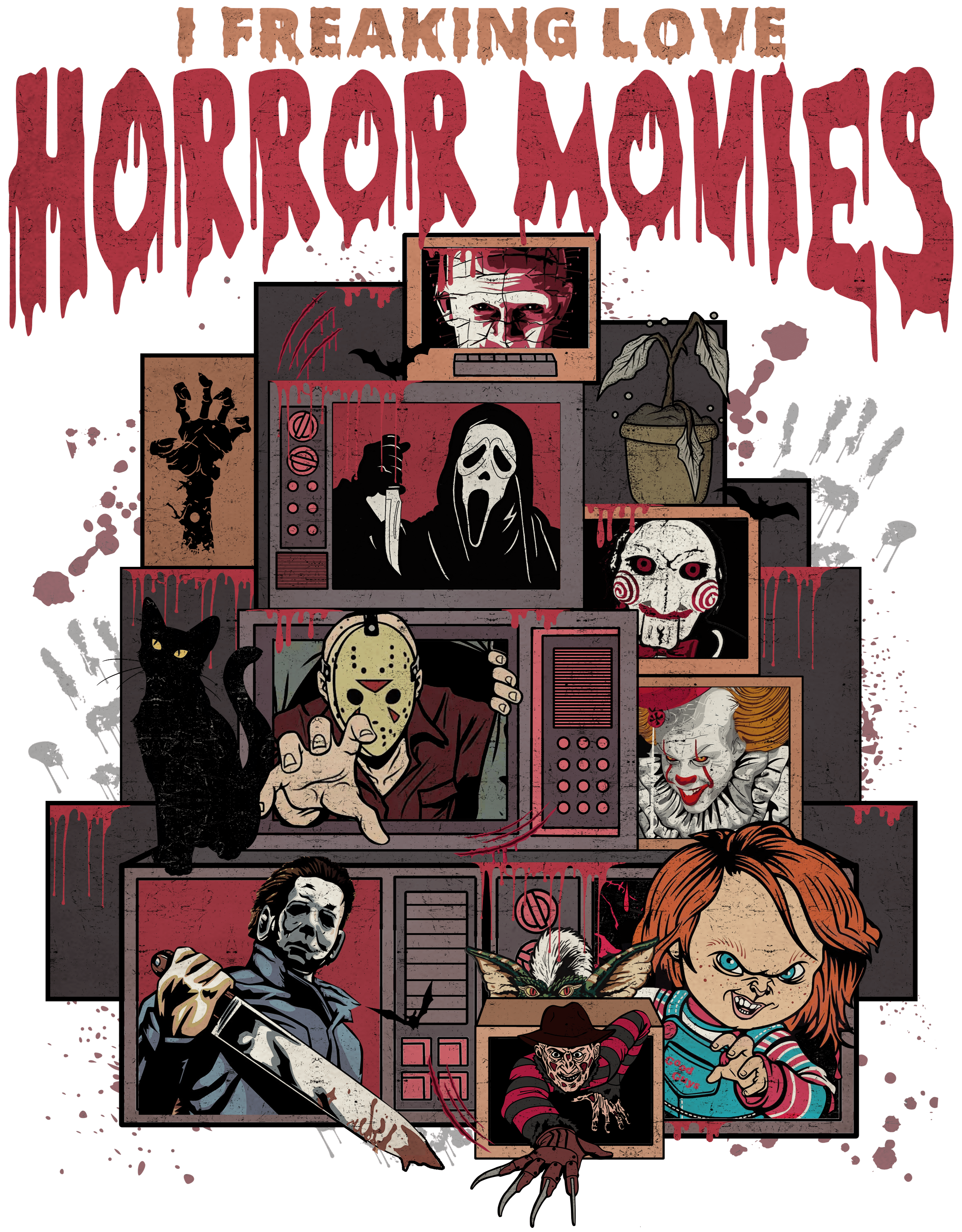 Horror Movies Halloween | Halloween Ready To Press Designs