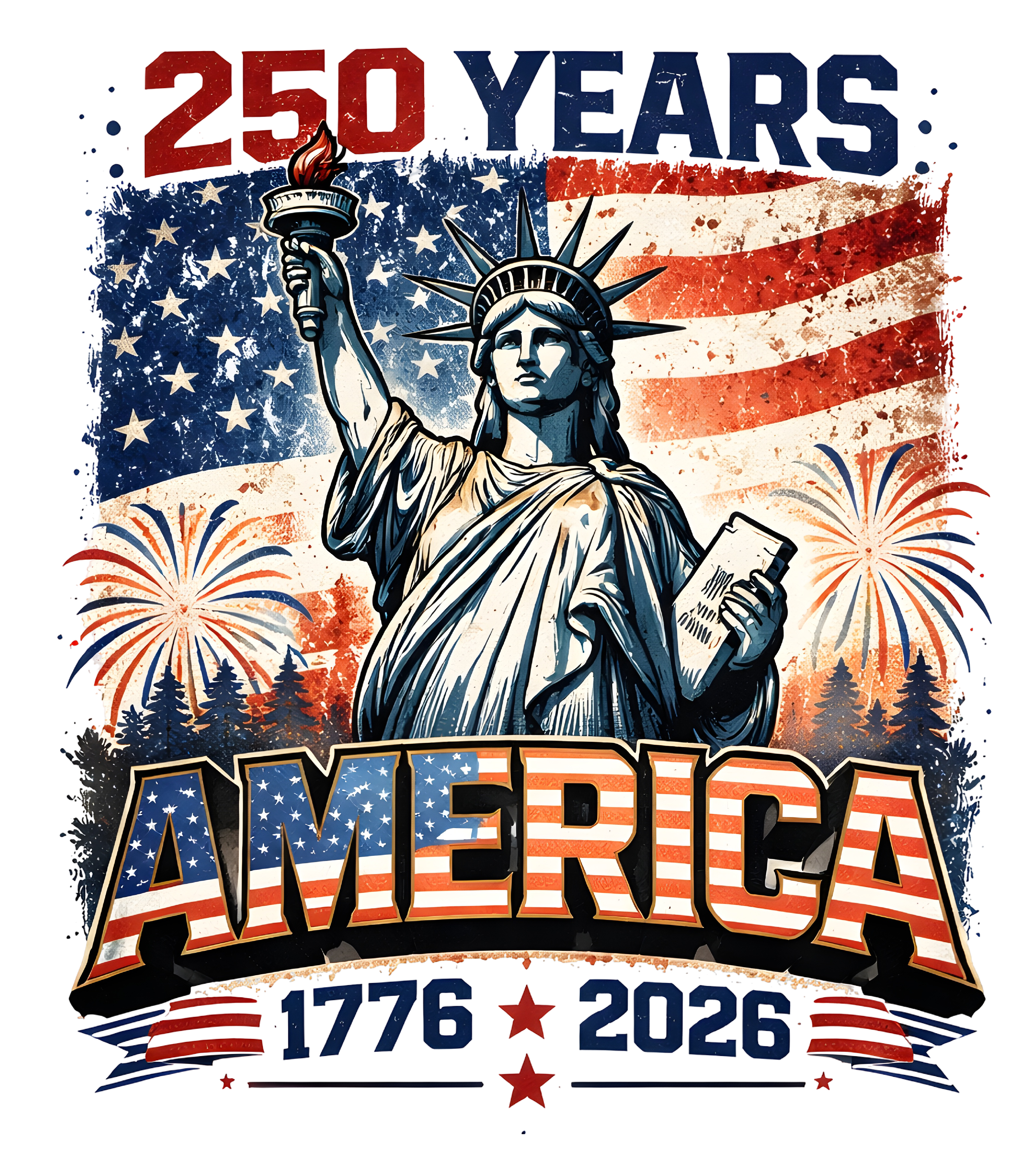 Statue of Liberty USA 250th Anniversary DTF-Ready to Press (V2) | DTF Jersey