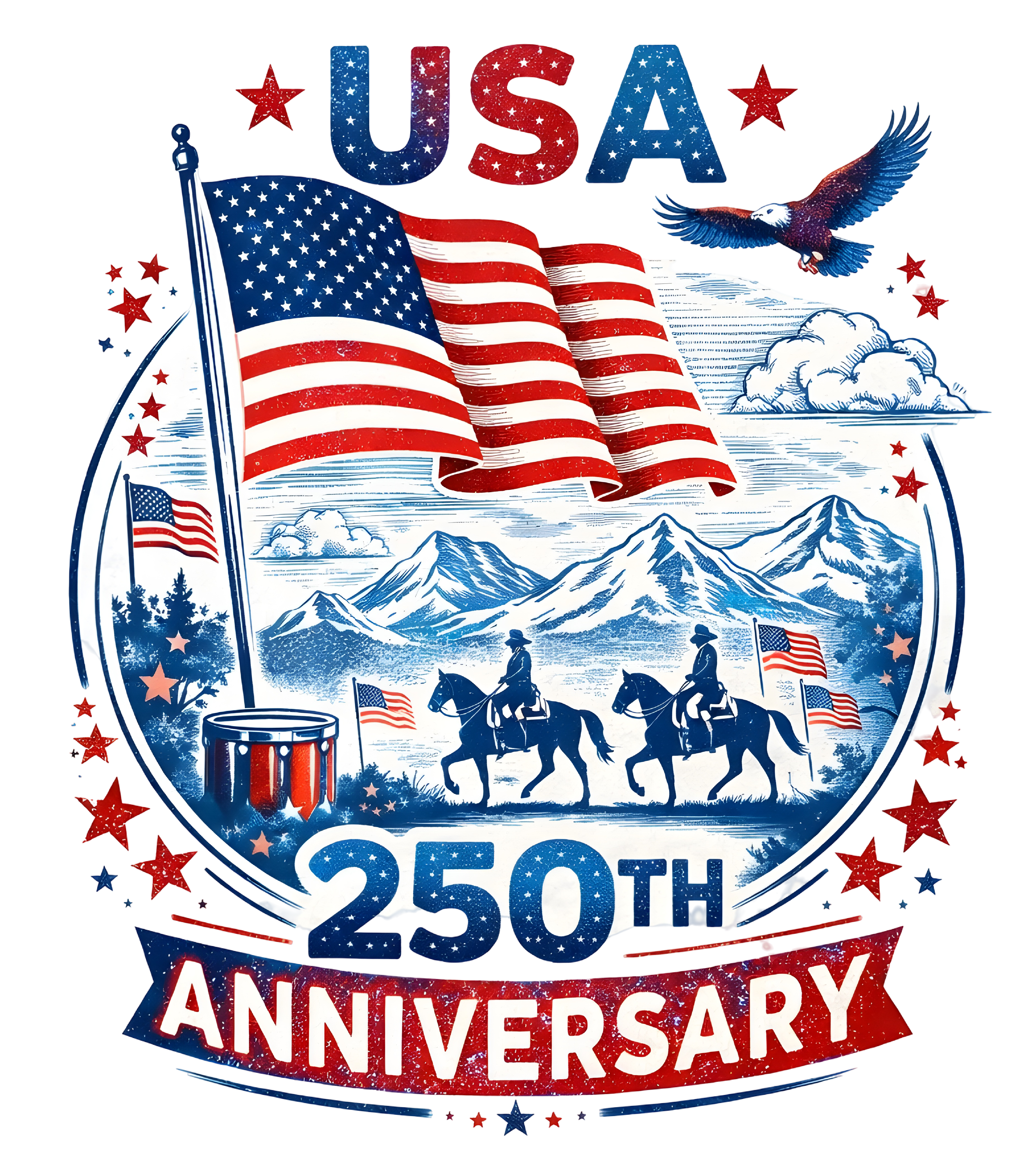 Cowboy - USA 250th Anniversary DTF-Ready to Press (V2) | DTF Jersey