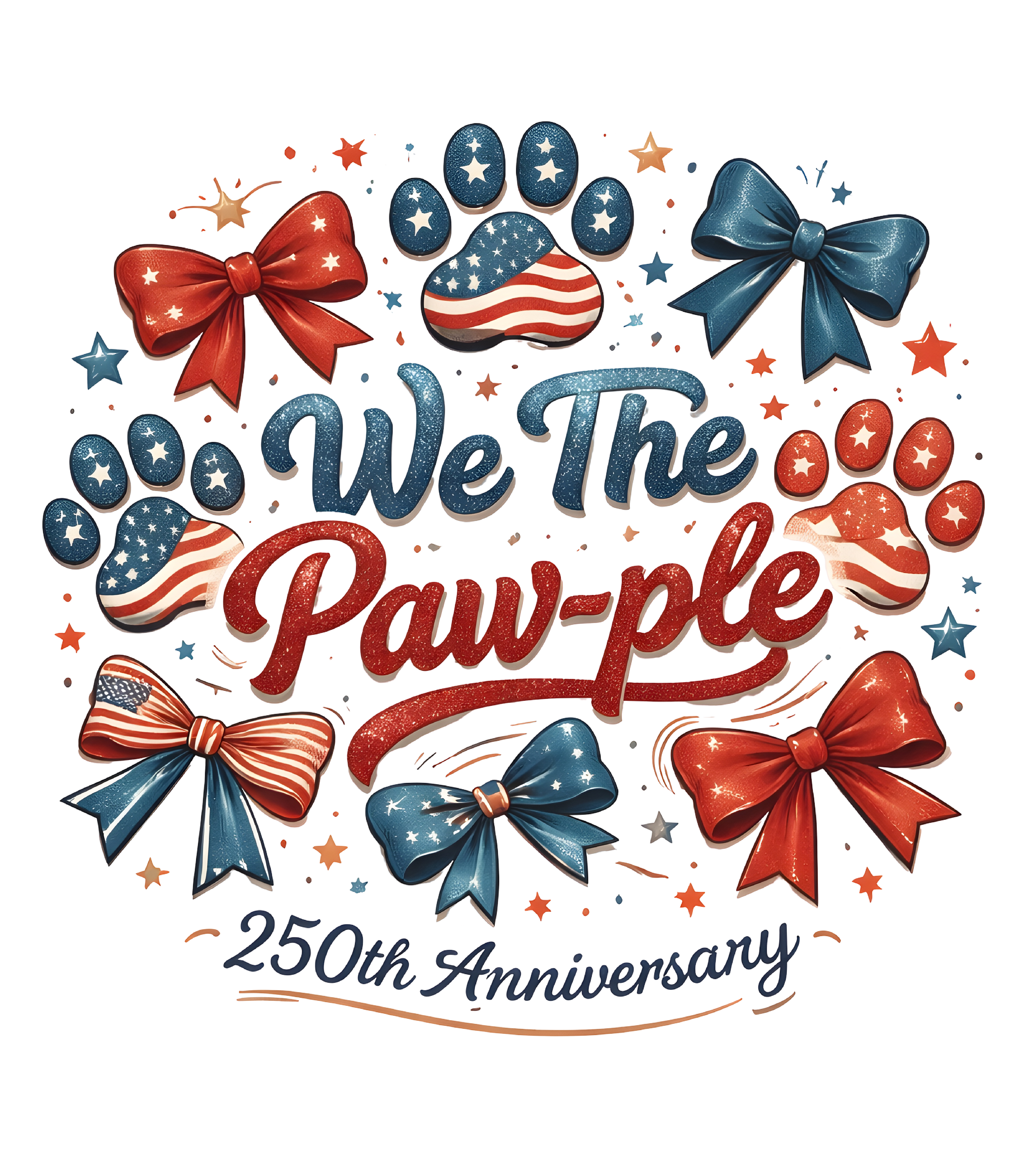 We the Paw-Ple - USA 250th Anniversary DTF-Ready to Press (V2) | DTF Jersey