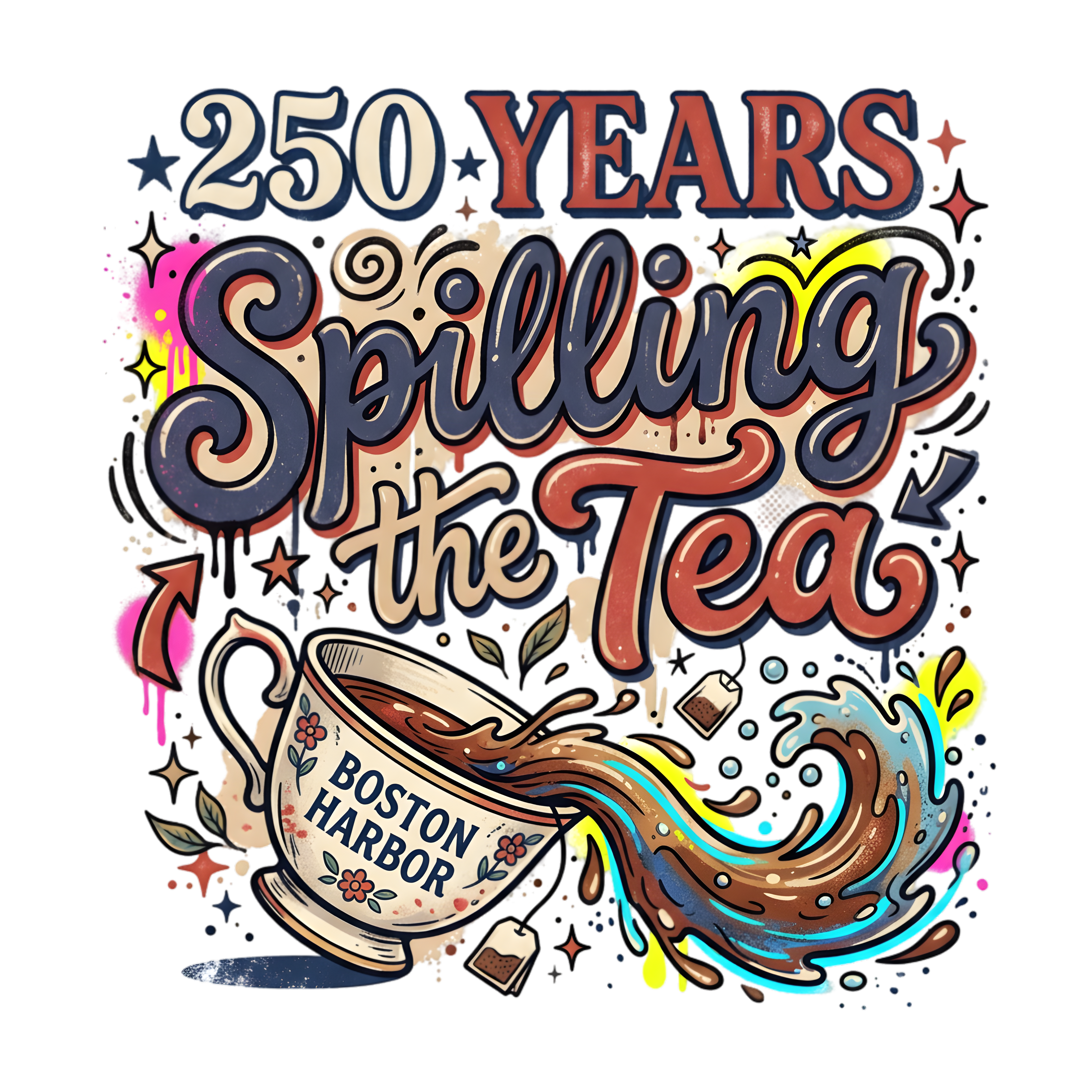 Spilling the Tea - USA 250th Anniversary DTF-Ready to Press (V2) | DTF Jersey