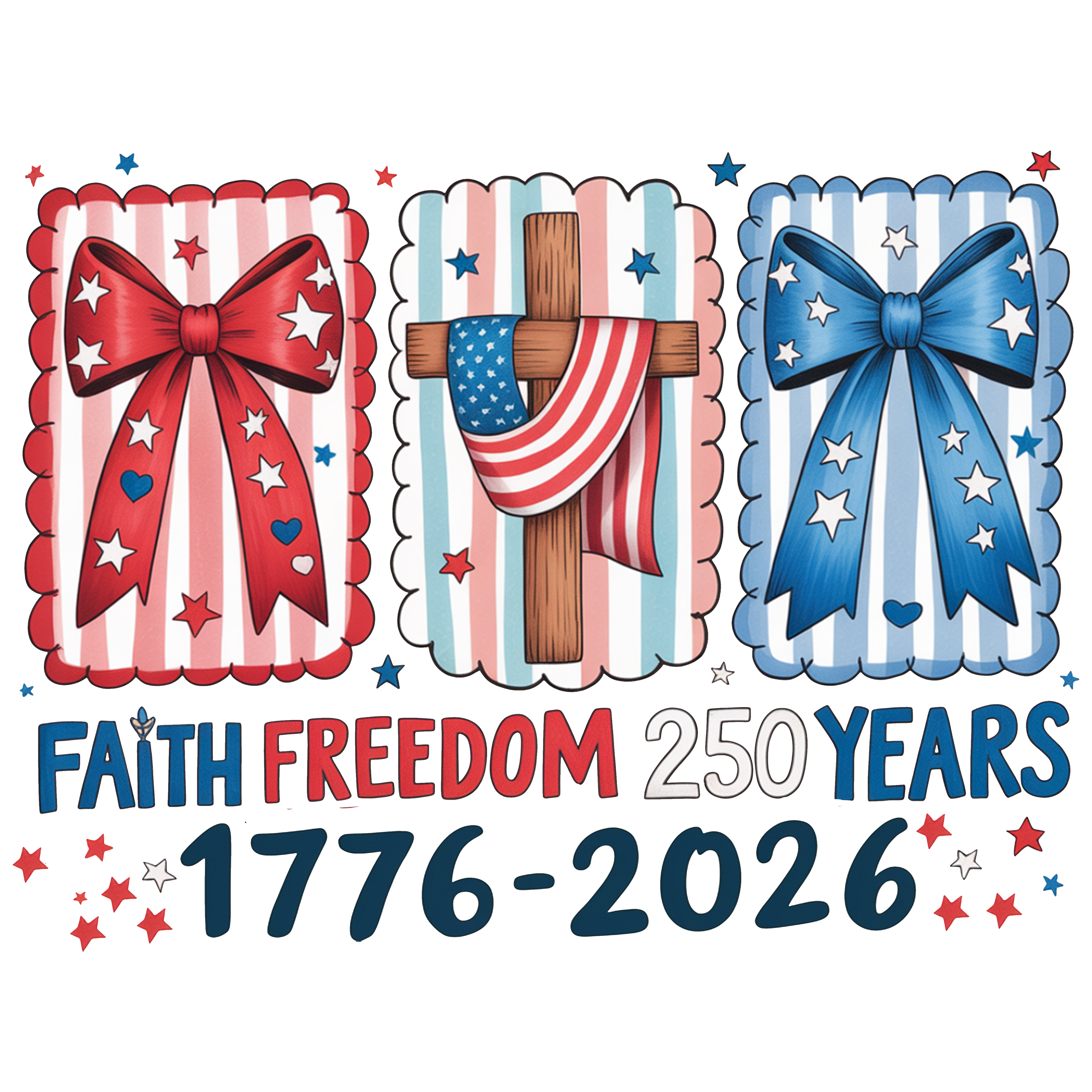 Faith Freedom - USA 250th Anniversary DTF-Ready to Press (V2) | DTF Jersey