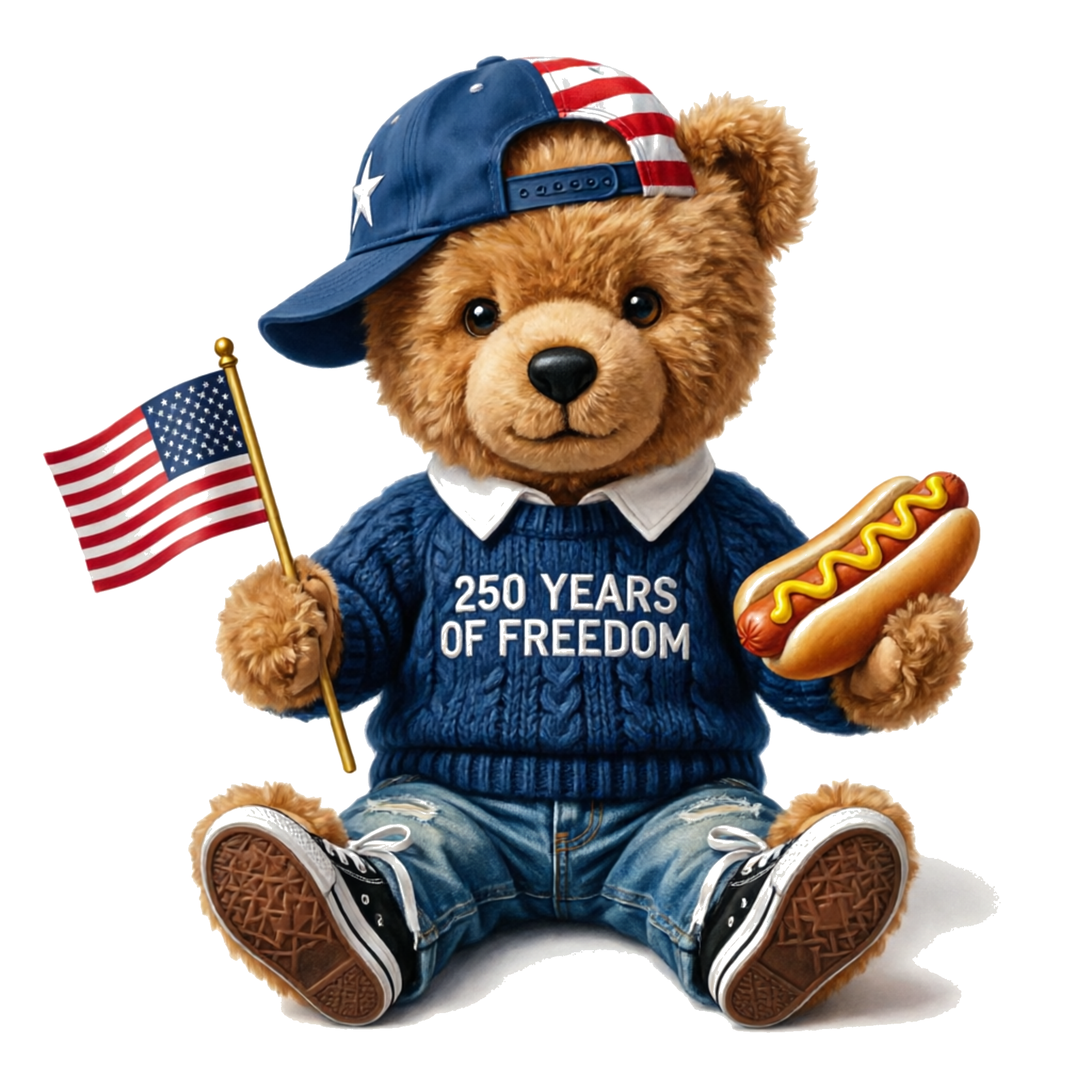 Cute Bear - USA 250th Anniversary DTF-Ready to Press (V2) | DTF Jersey