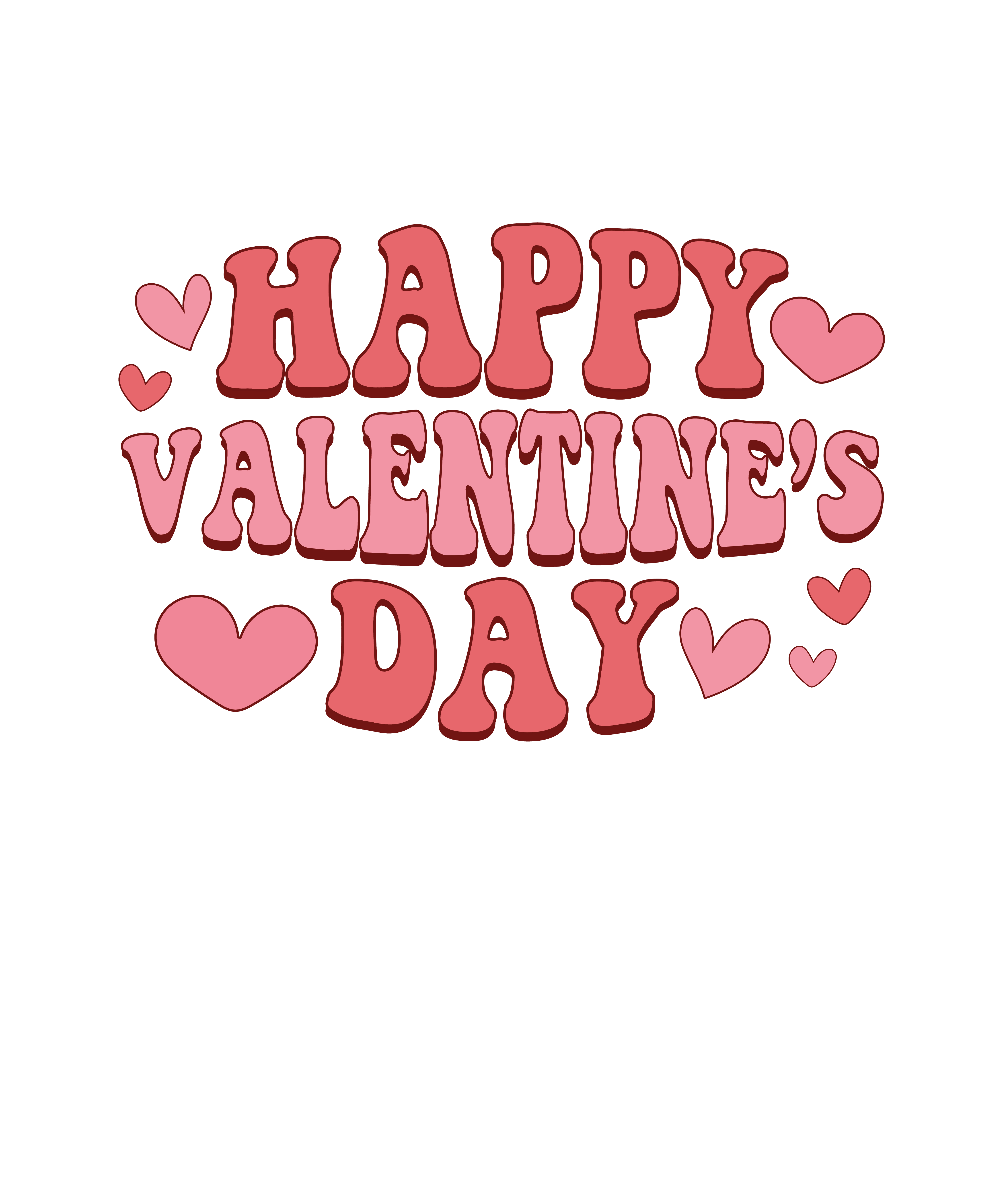 Happy Valentine's Day Valentine's Design - DTF Ready To Press