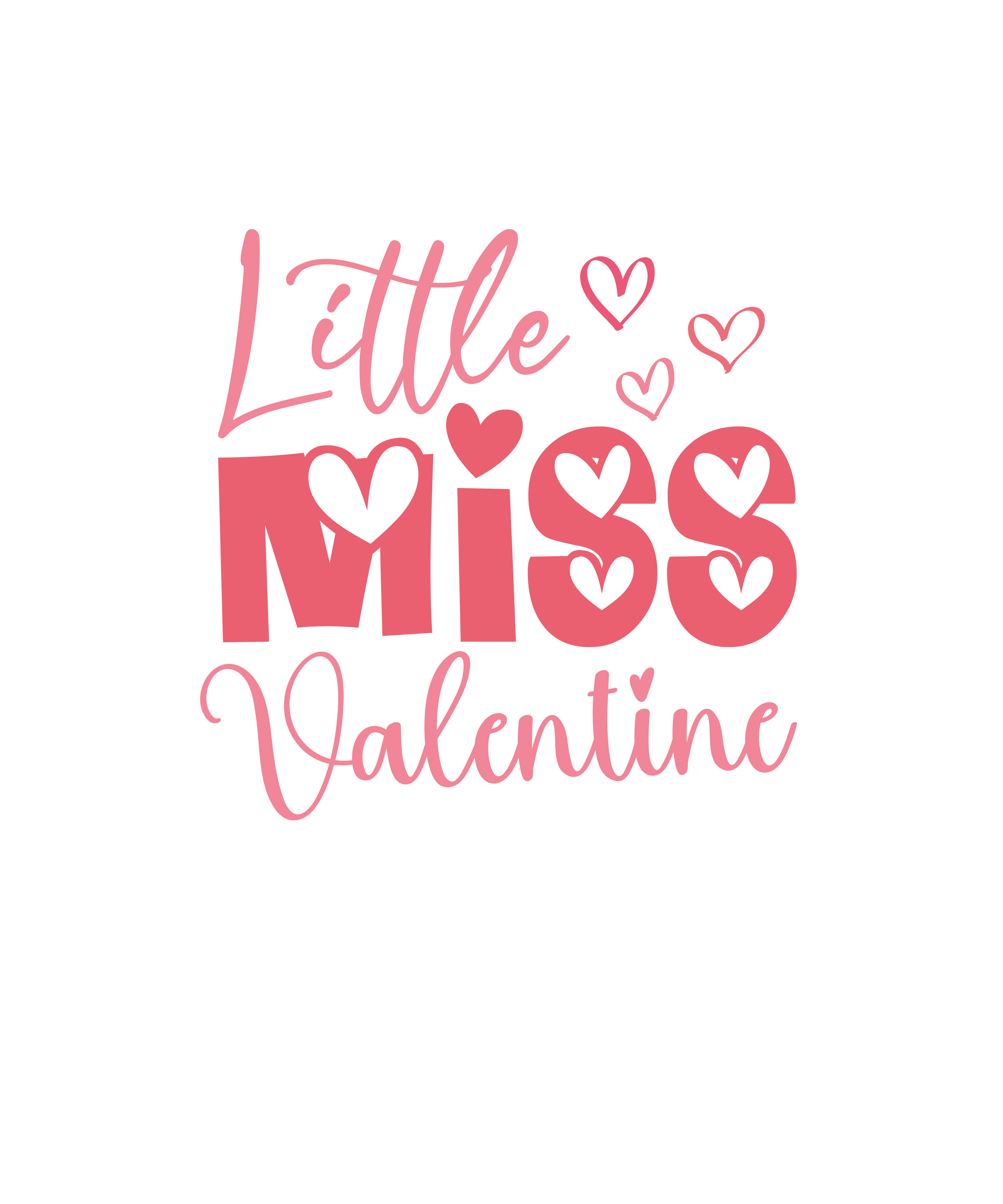 Little Miss Valentine Valentine's Design - DTF Ready To Press
