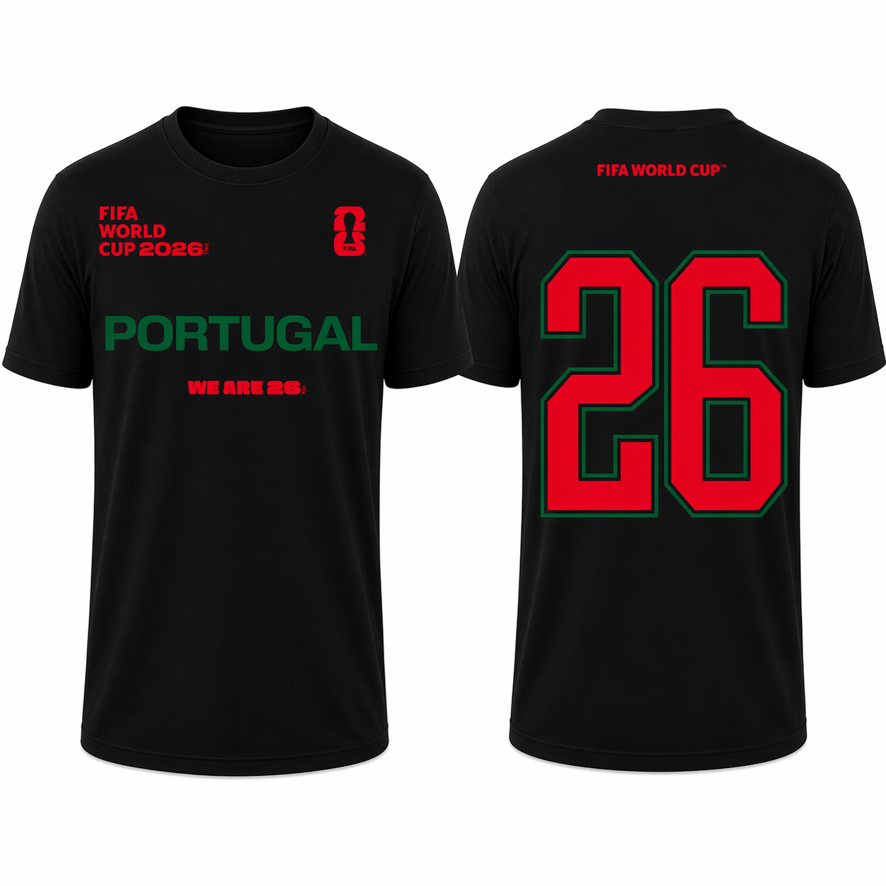 FIFA World Cup 2026 Portugal Shirt – Official "We Are 26" Team Portugal T-Shirt