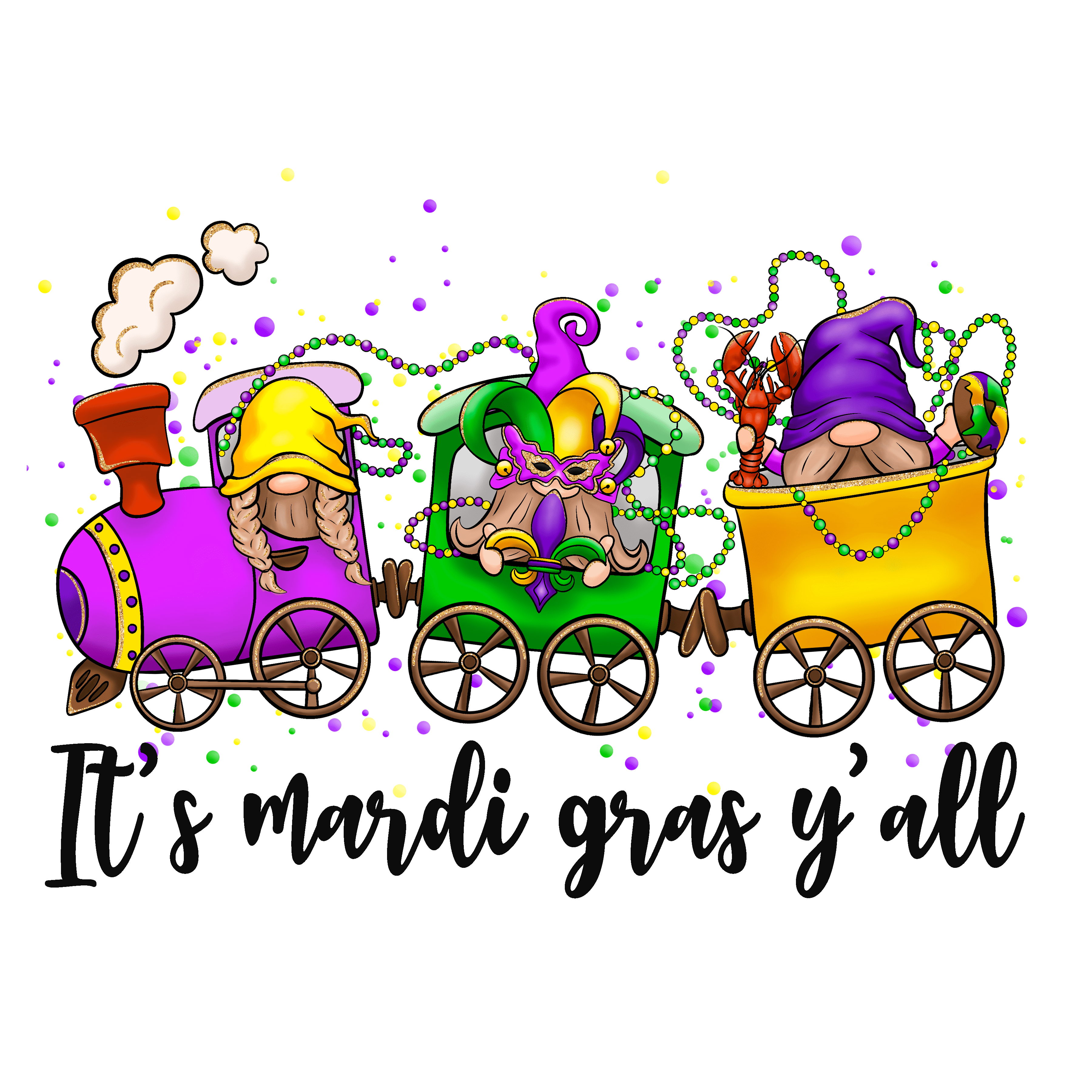 It's Mardi Gras Y'all Design DTF (V1) | DTF Jersey
