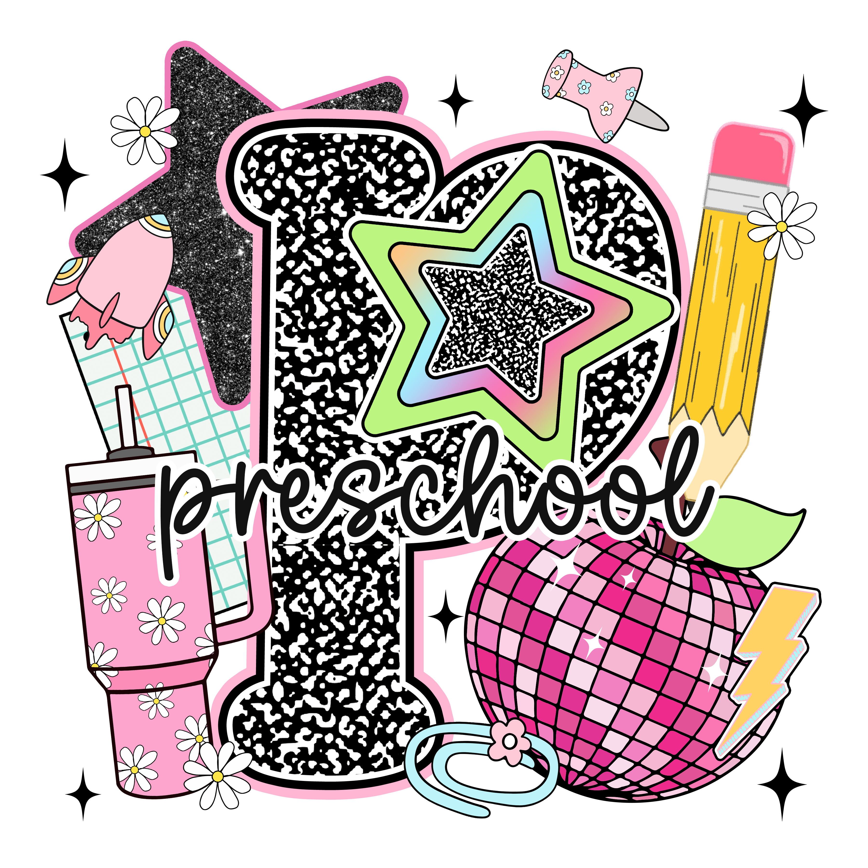 Preschool Y2K | Back To School DTF Ready To Press Designs