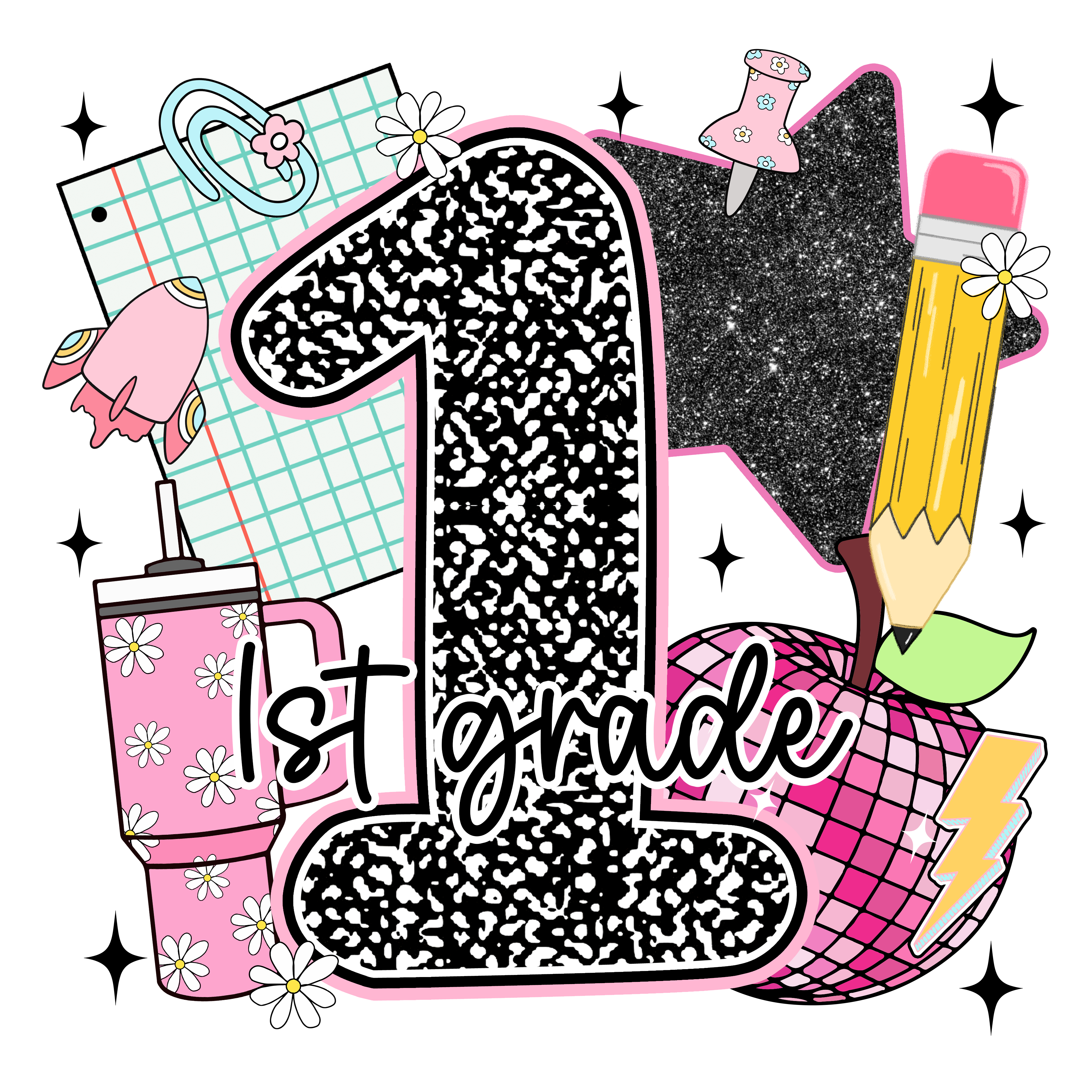 1st Grade Y2K | Back To School DTF Ready To Press Designs