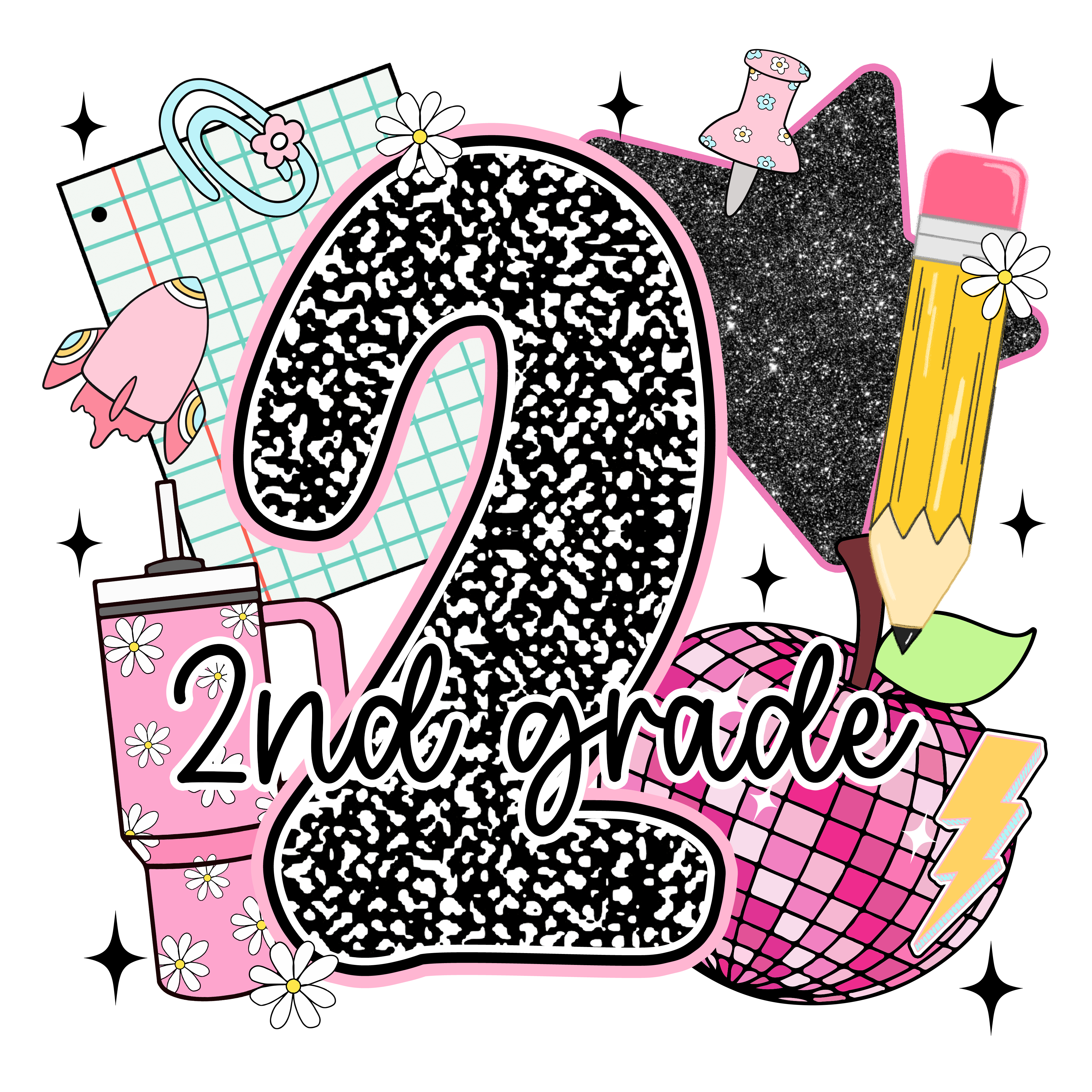 2nd Grade Y2K | Back To School DTF Ready To Press Designs