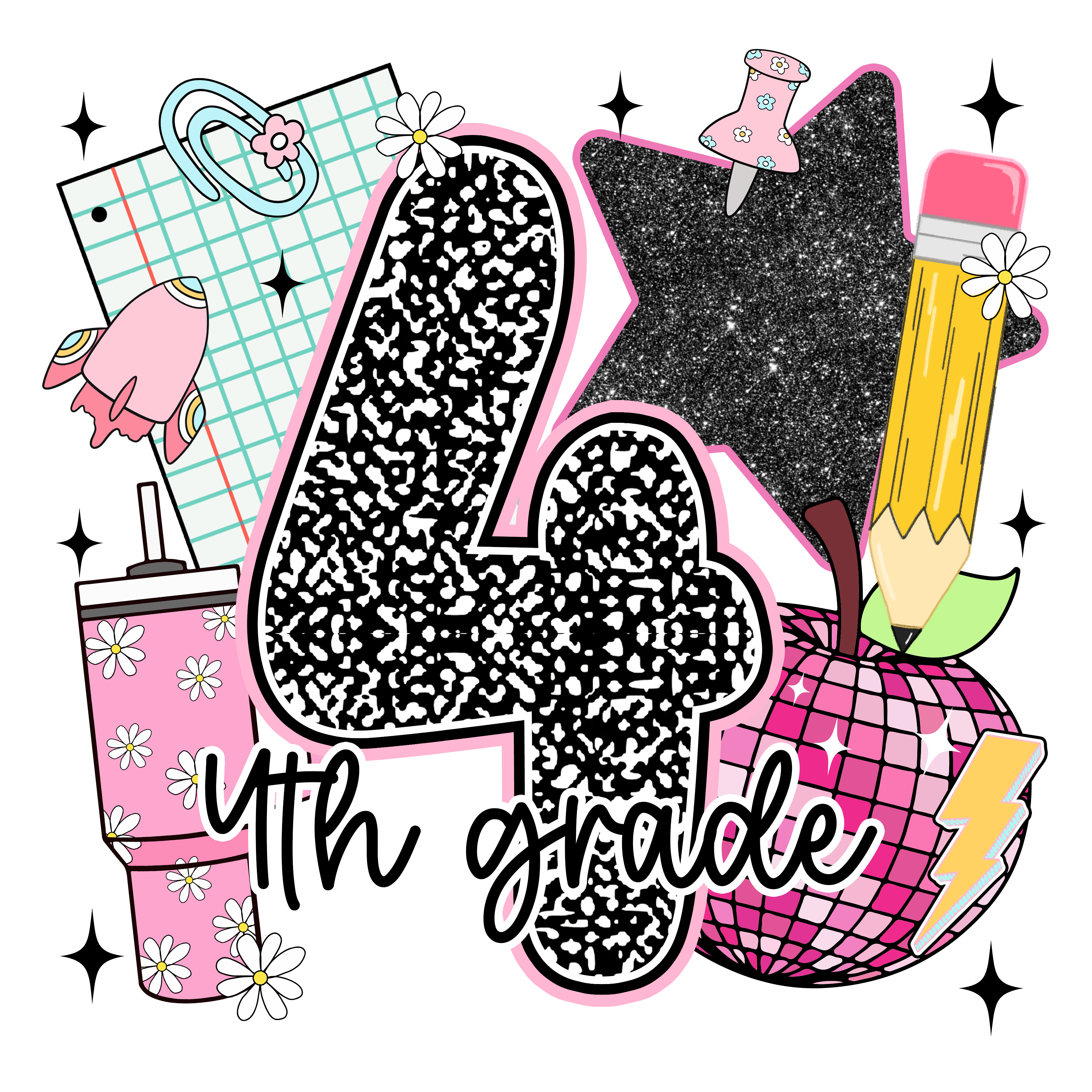 4th Grade Y2K | Back To School DTF Ready To Press Designs