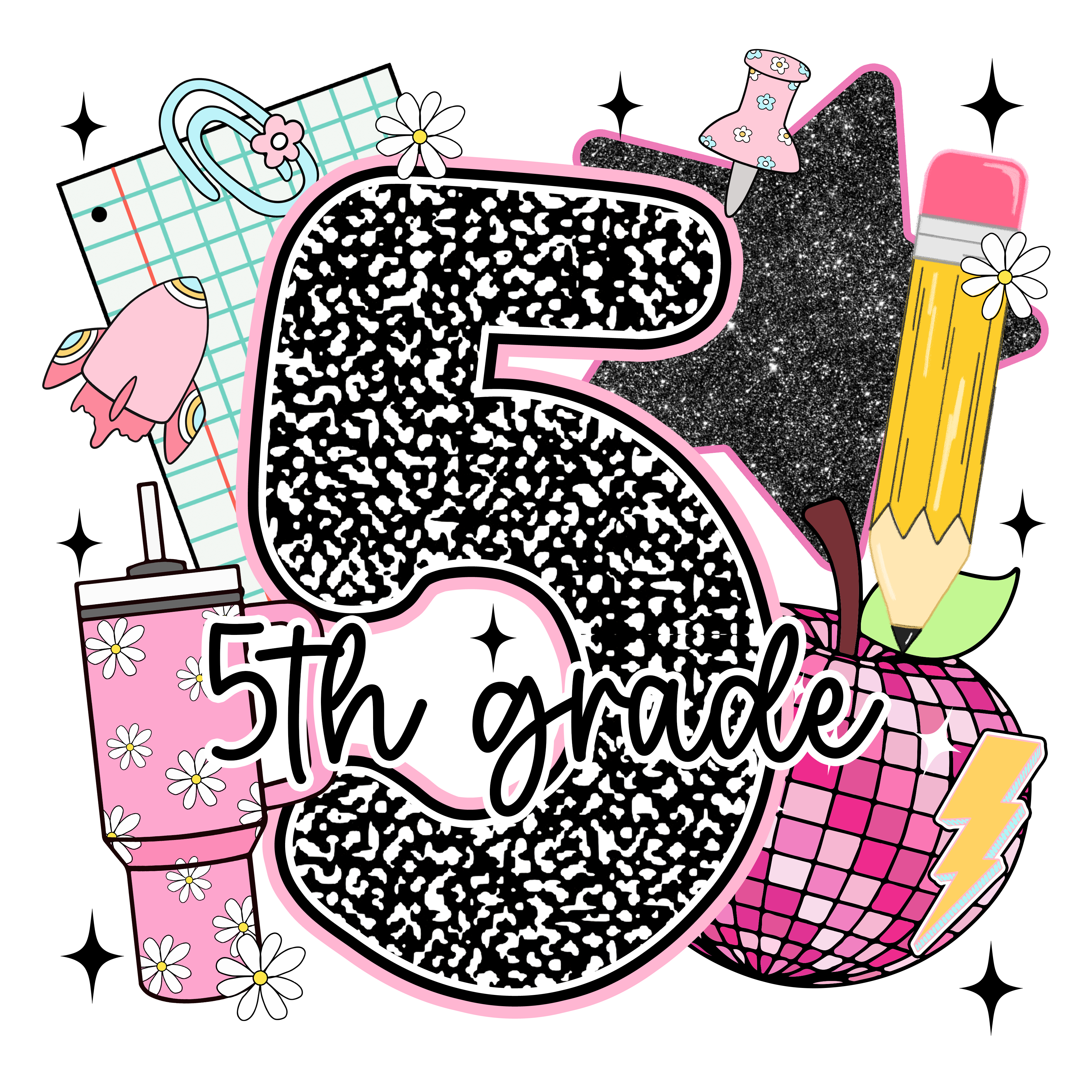5th Grade Y2K | Back To School DTF Ready To Press Designs