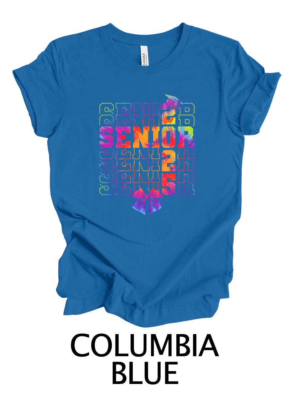 Tie Dye Senior Bow | Graduation Ready To Press Designs