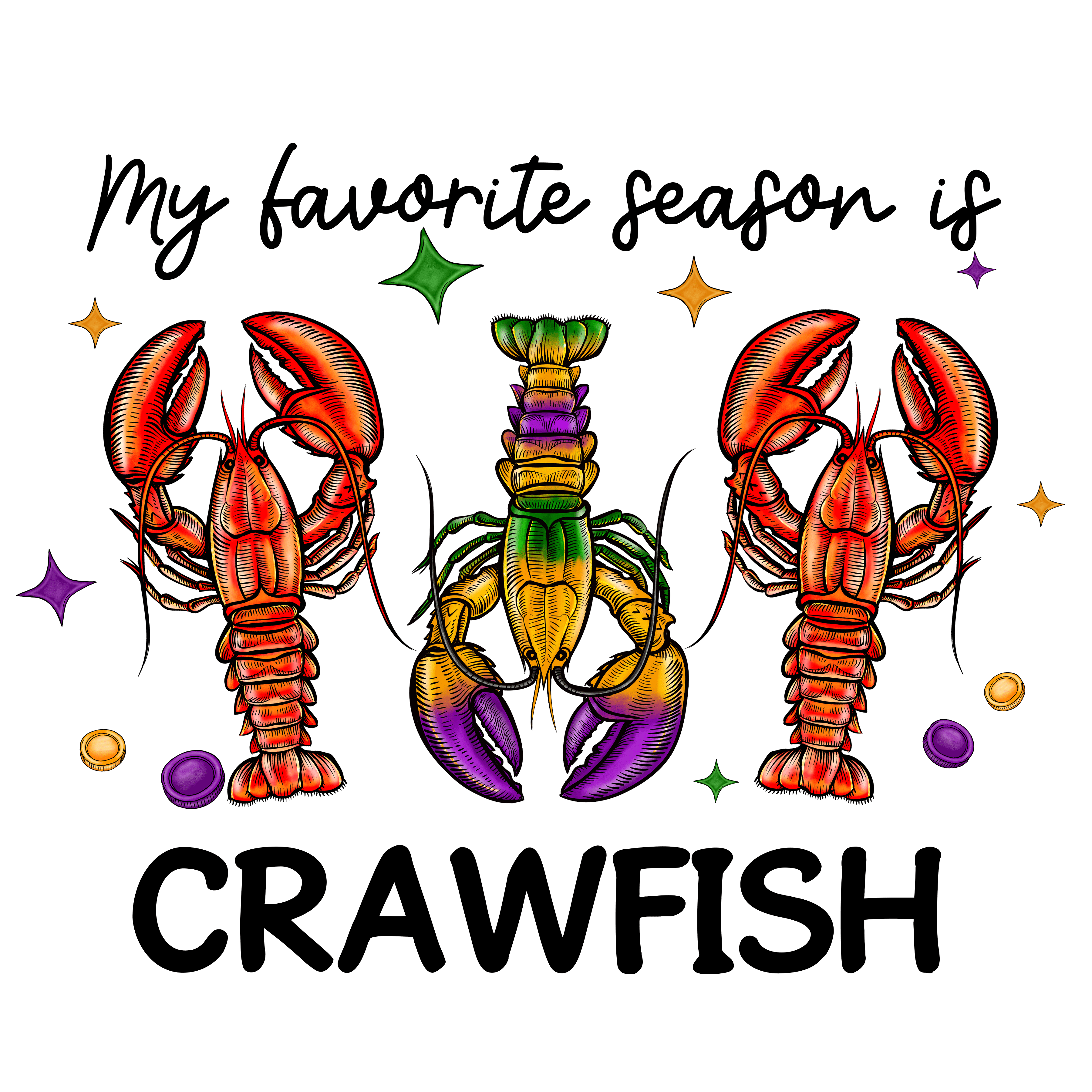 My Favorite Season is Crawfish Mardi Gras | DTF Jersey