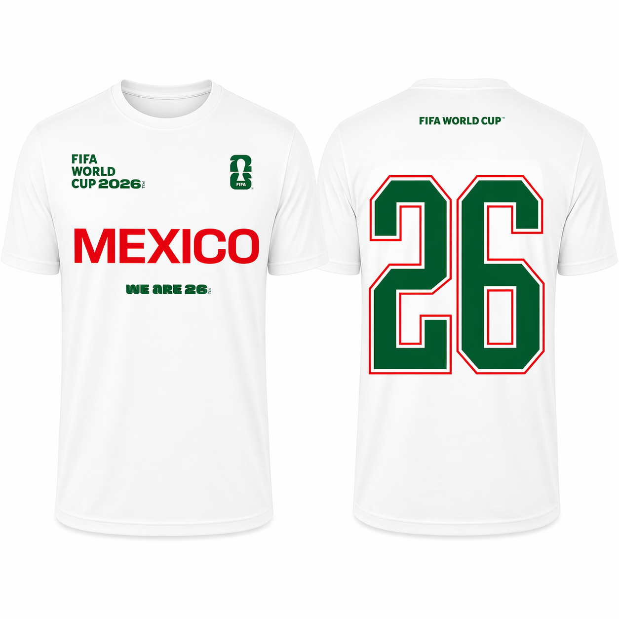 FIFA World Cup 2026 Mexico Shirt – Official "We Are 26" Team Mexico T-Shirt