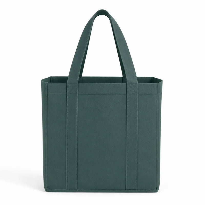 Reusable Grocery Tote Bag with Structured Bottom - GN45 | Non-Woven Shopping Tote for Custom Printing