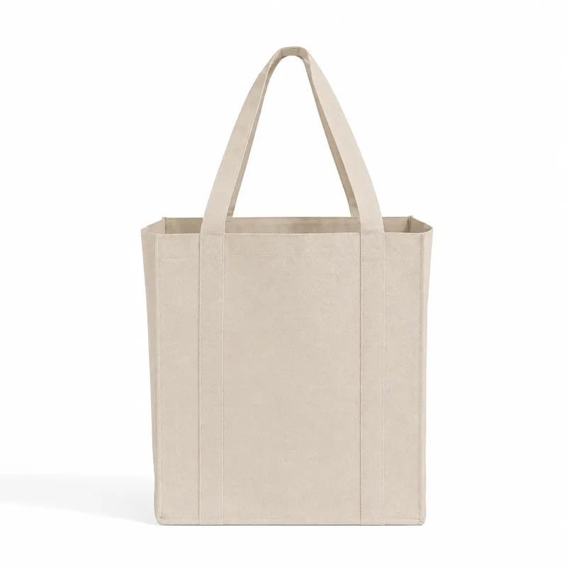 Reusable Grocery Tote Bag with Structured Bottom - GN45 | Non-Woven Shopping Tote for Custom Printing