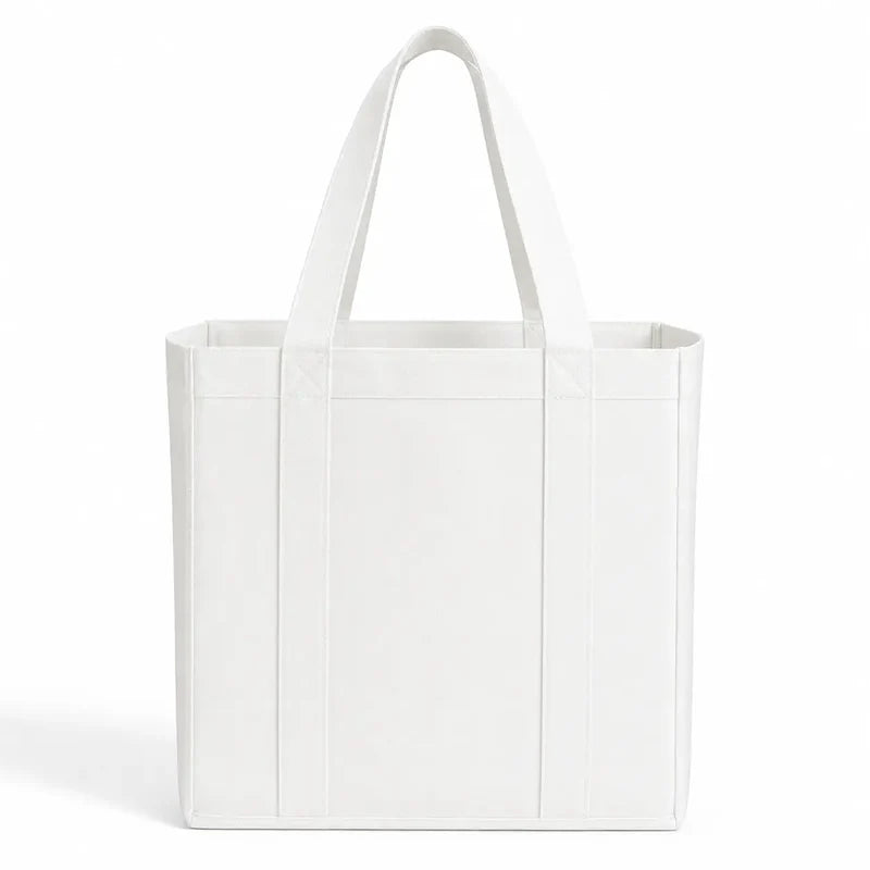 Reusable Grocery Tote Bag with Structured Bottom - GN45 | Non-Woven Shopping Tote for Custom Printing