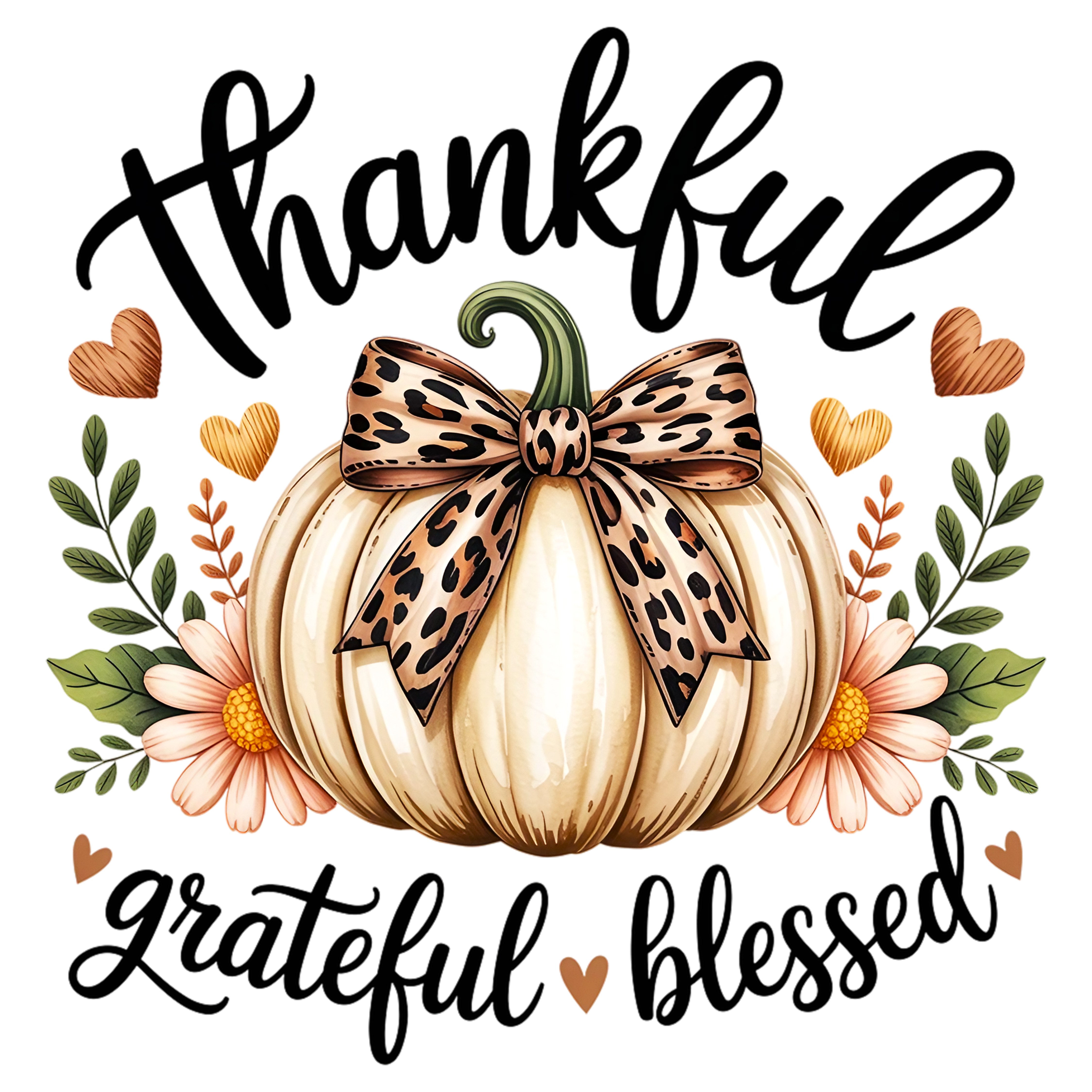 Thankful Grateful Blessed Pumpkin DTF Ready to Press | DTF Jersey