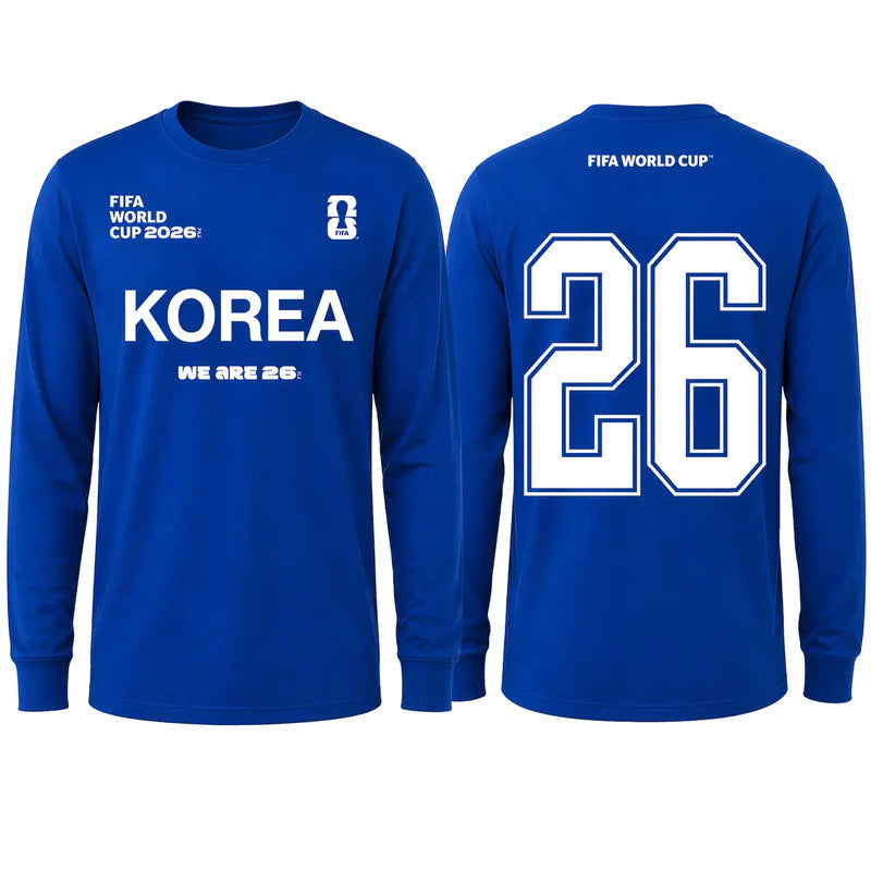 FIFA World Cup 2026 Korea Long Sleeve Tee – Official "We Are 26" Team Korea Shirt