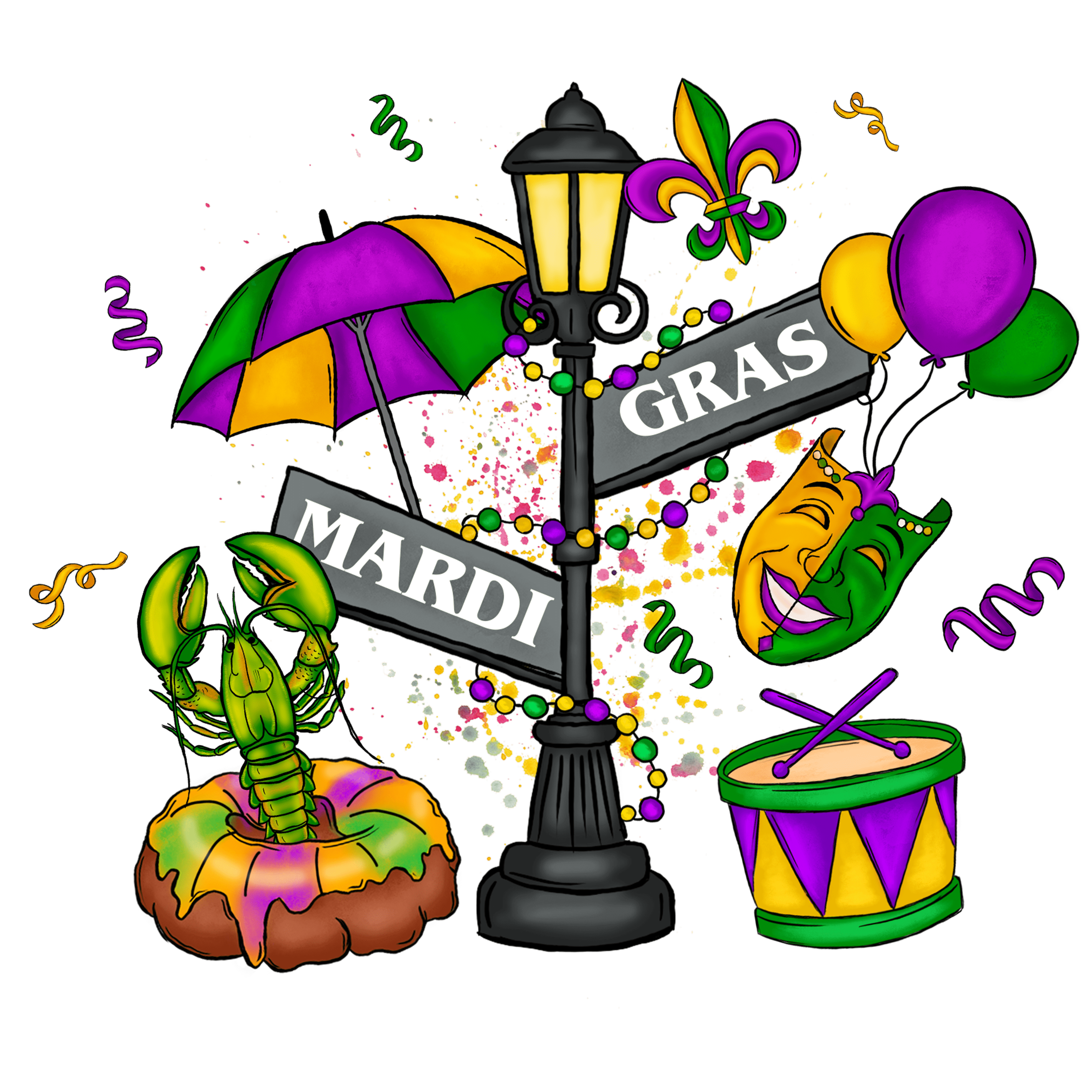 Mardi Gras Carnival DTF Design Ready Press V3 | DTF Jersey