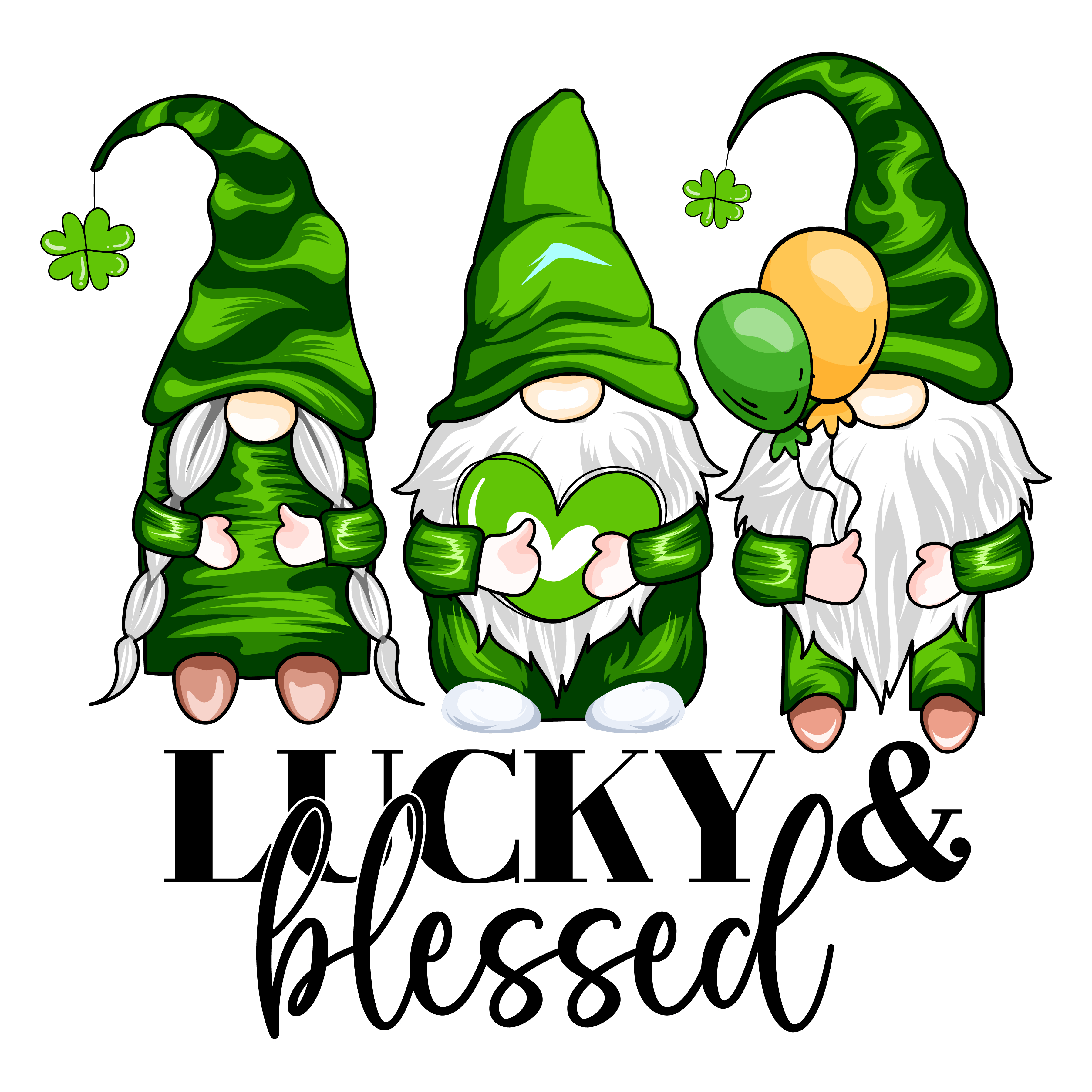 Lucky Blessed Gnomes - St. Patrick's Day Design | DTF Jersey
