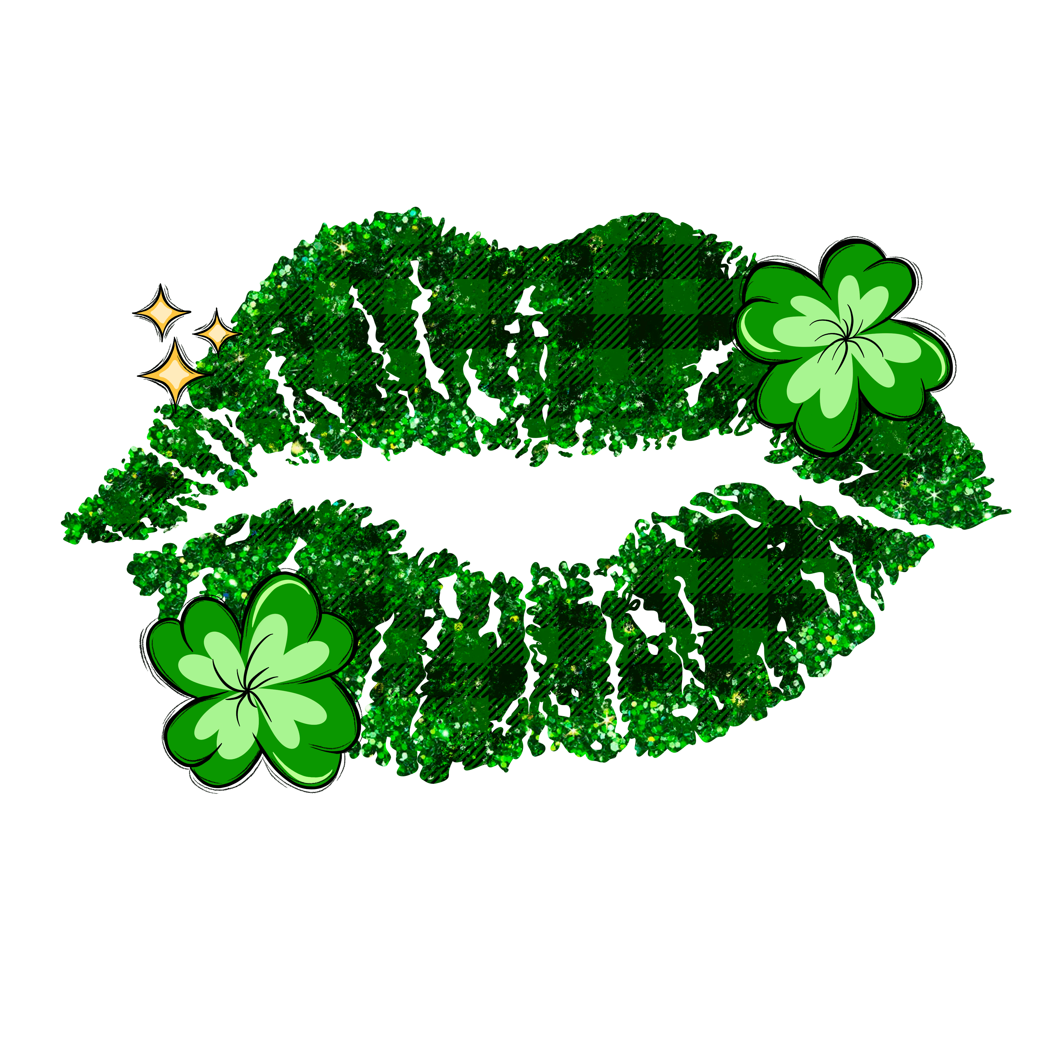 Lucky Lips St Patricks Day Design - DTF Ready To Press