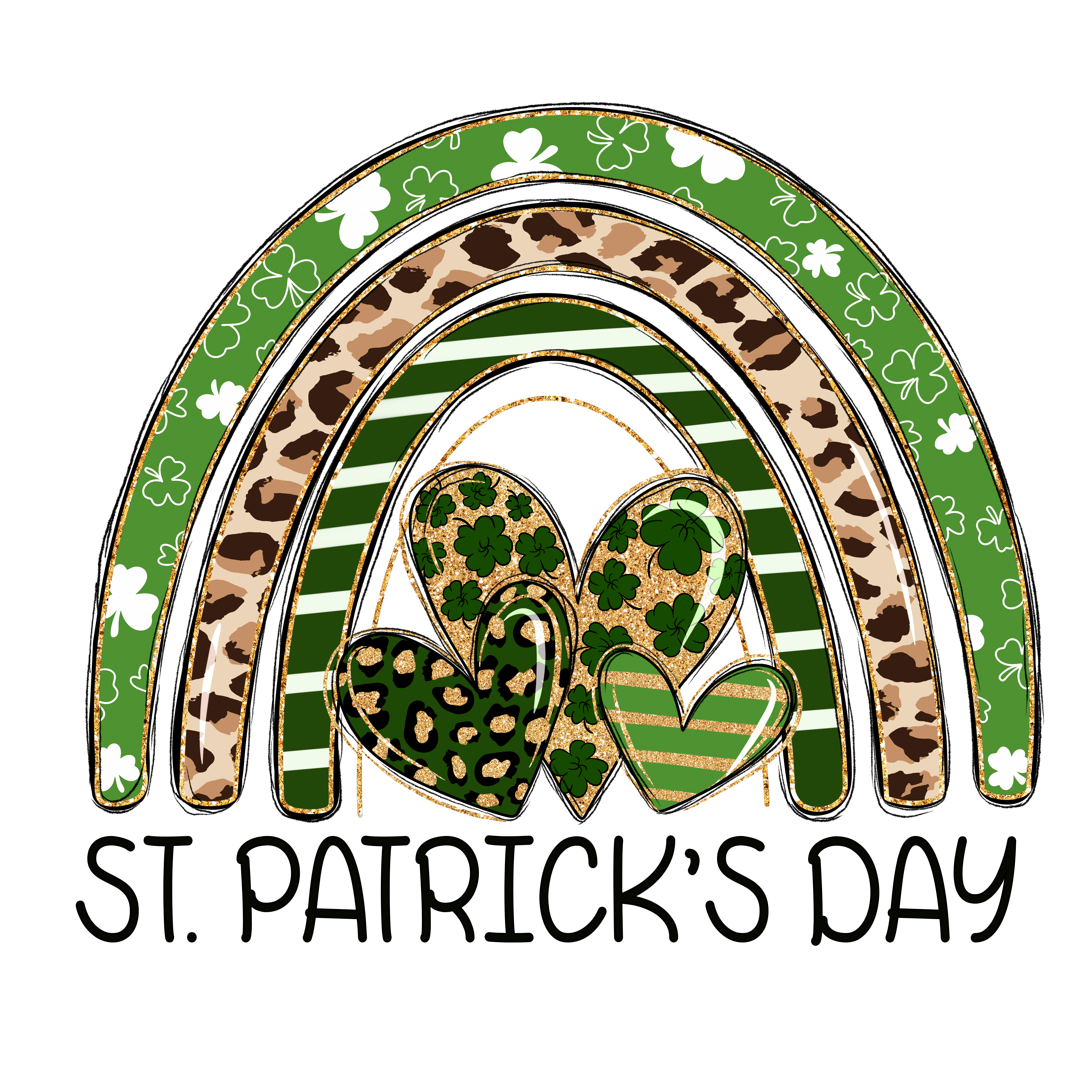 Rainbow St Patrick's Day Design - DTF Ready To Press