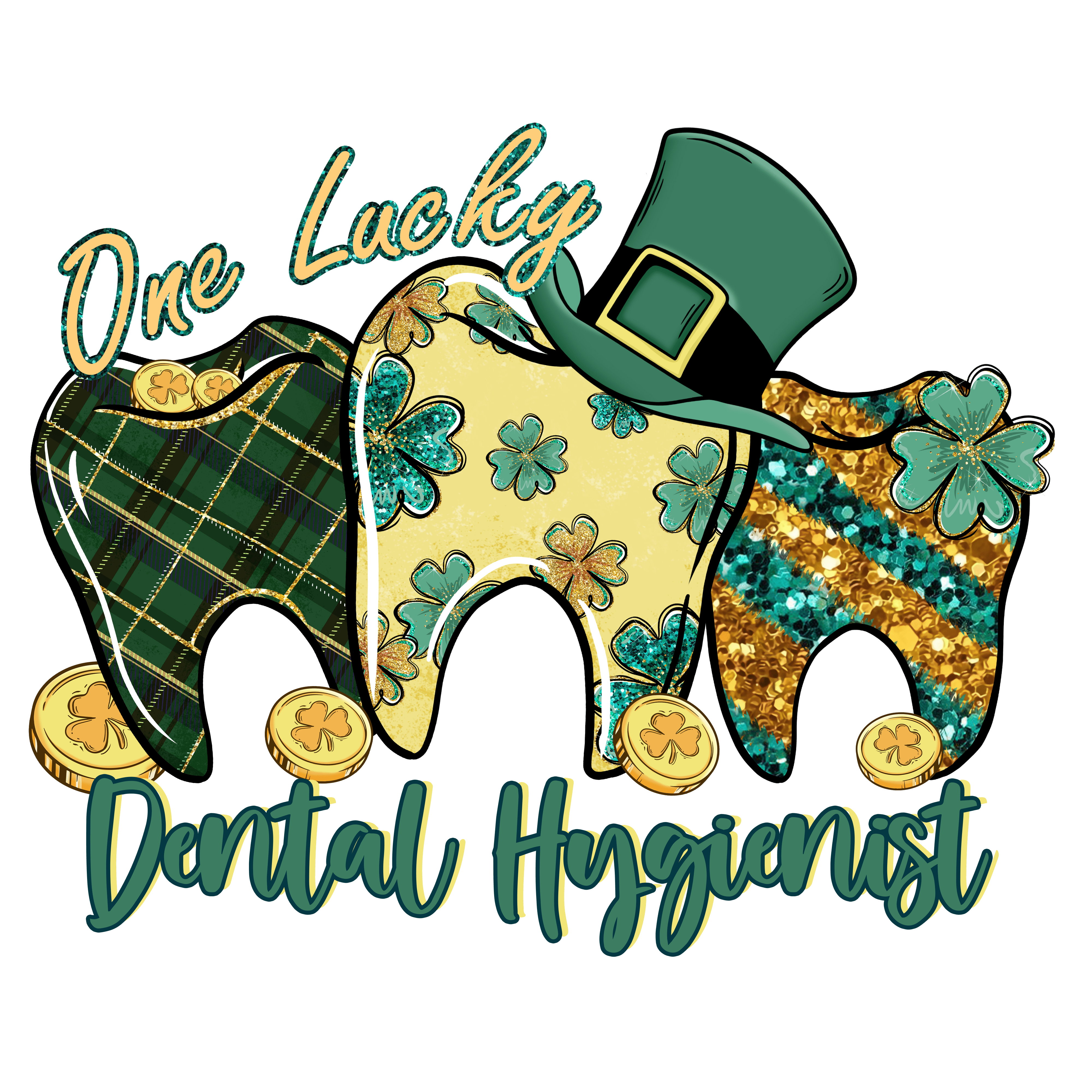 One Lucky Dental Hygienist Saint Patrick's Day | DTF Jersey
