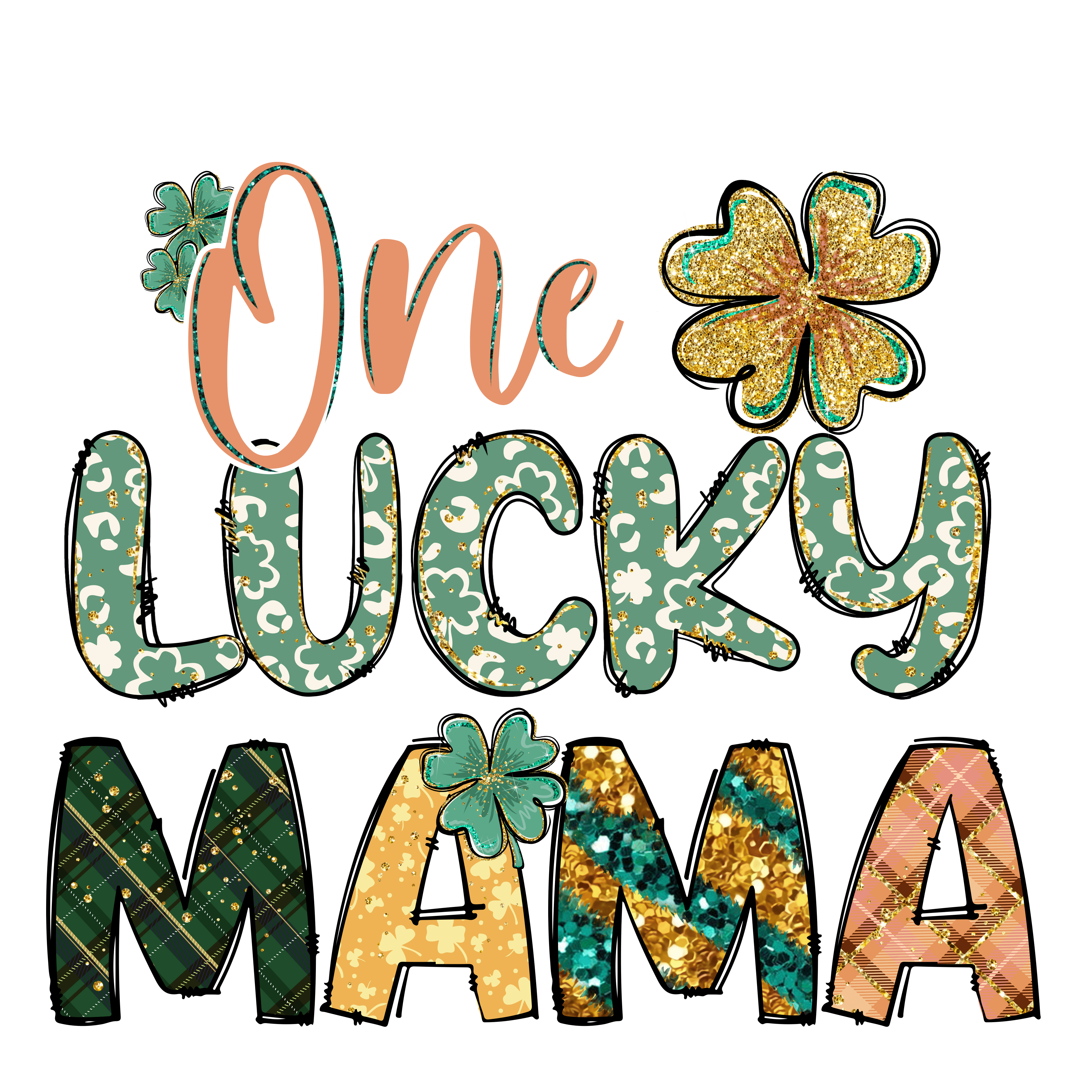 One Lucky Mama Saint Patrick's Design | DTF Jersey