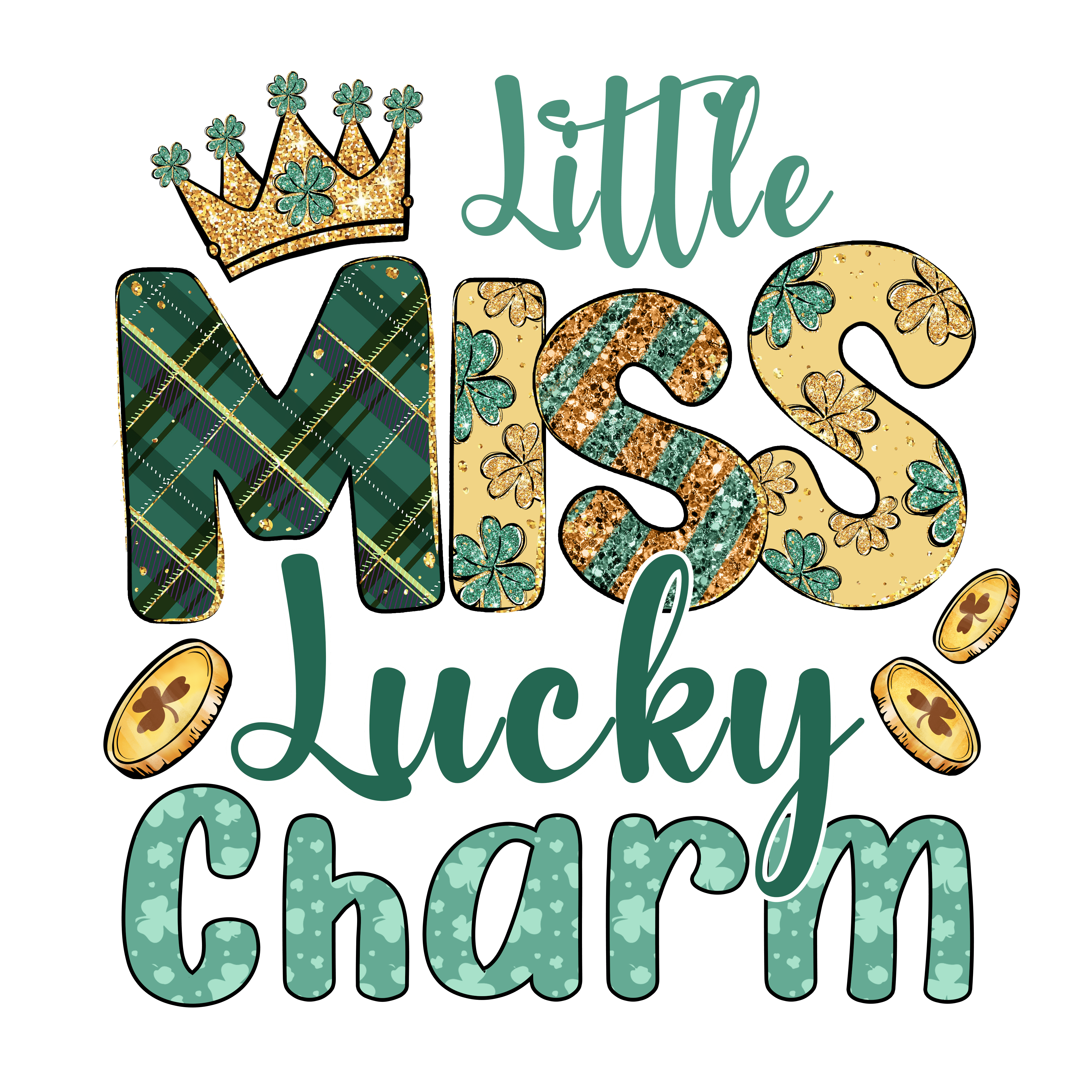 Little Miss Lucky Charm - St. Patrick's Design | DTF Jersey