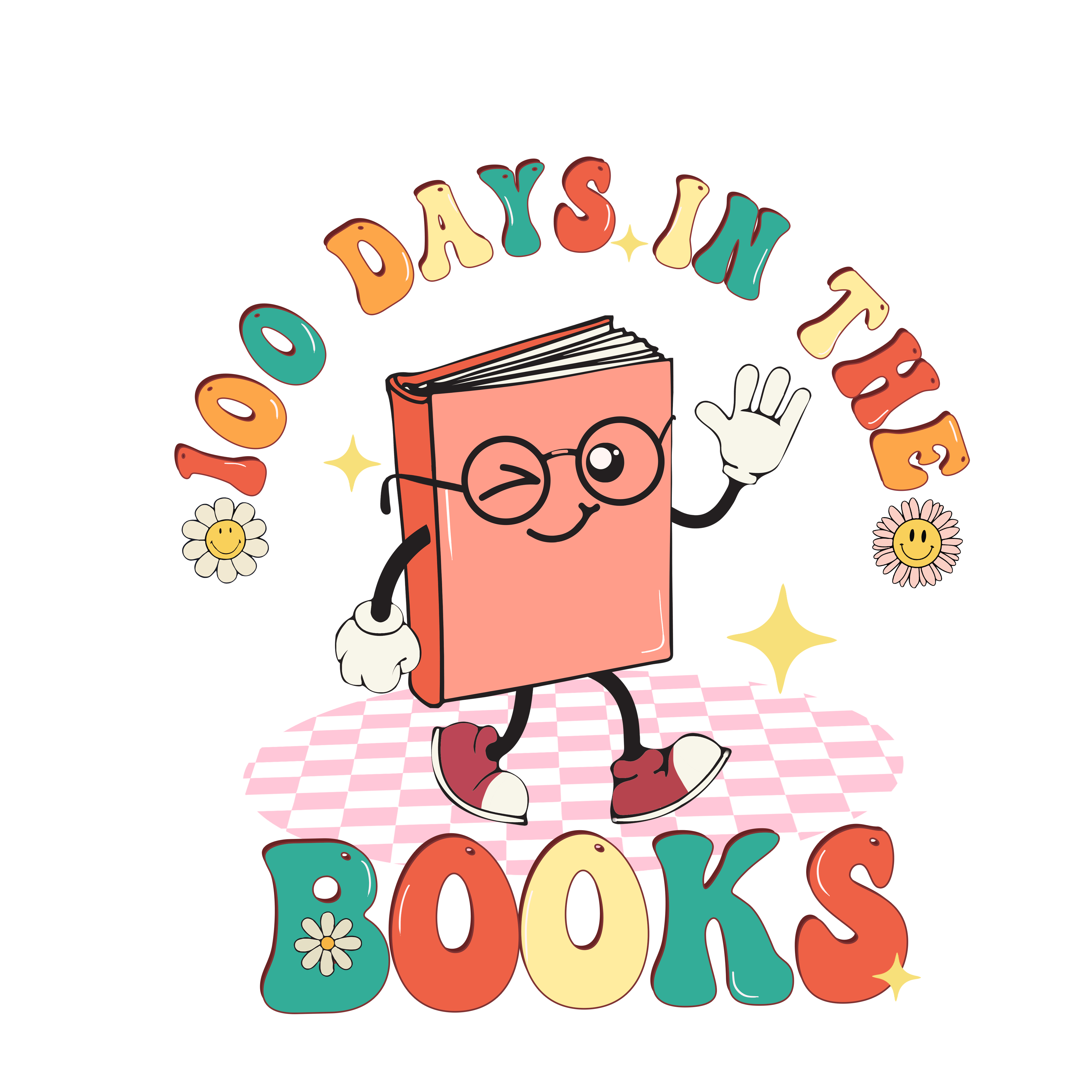 100 Days In The Books | DTF Ready To Press Designs