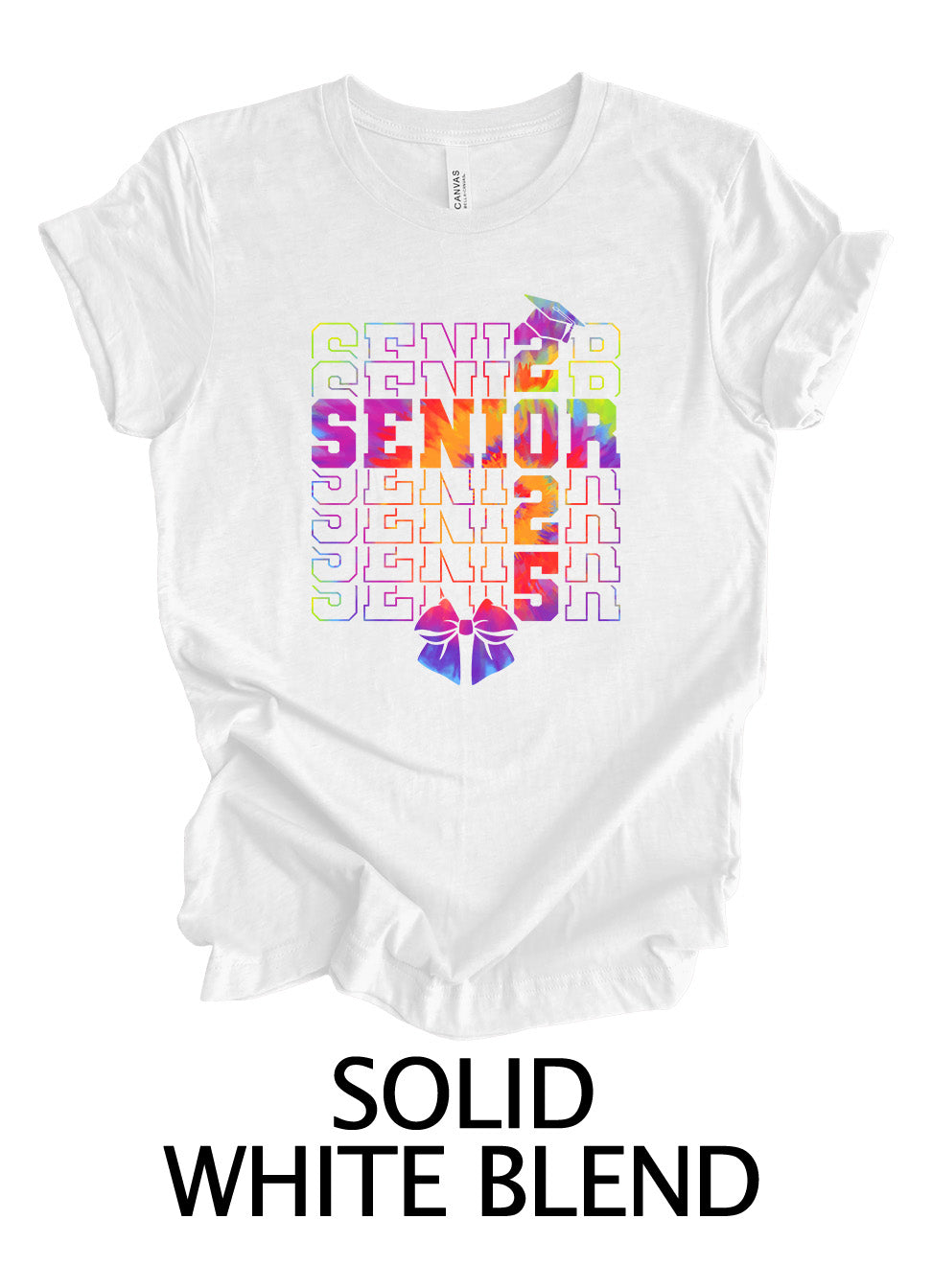Tie Dye Senior Bow | Graduation Ready To Press Designs