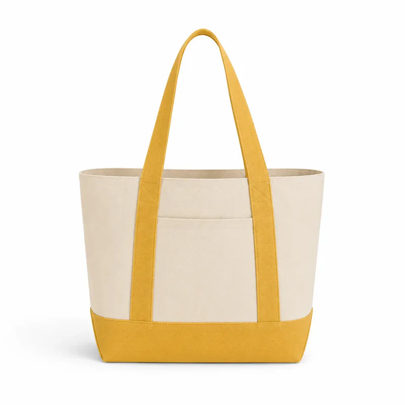 Large Canvas Tote Bag with Front Pocket - TG238 | Custom Print Ready Cotton Tote