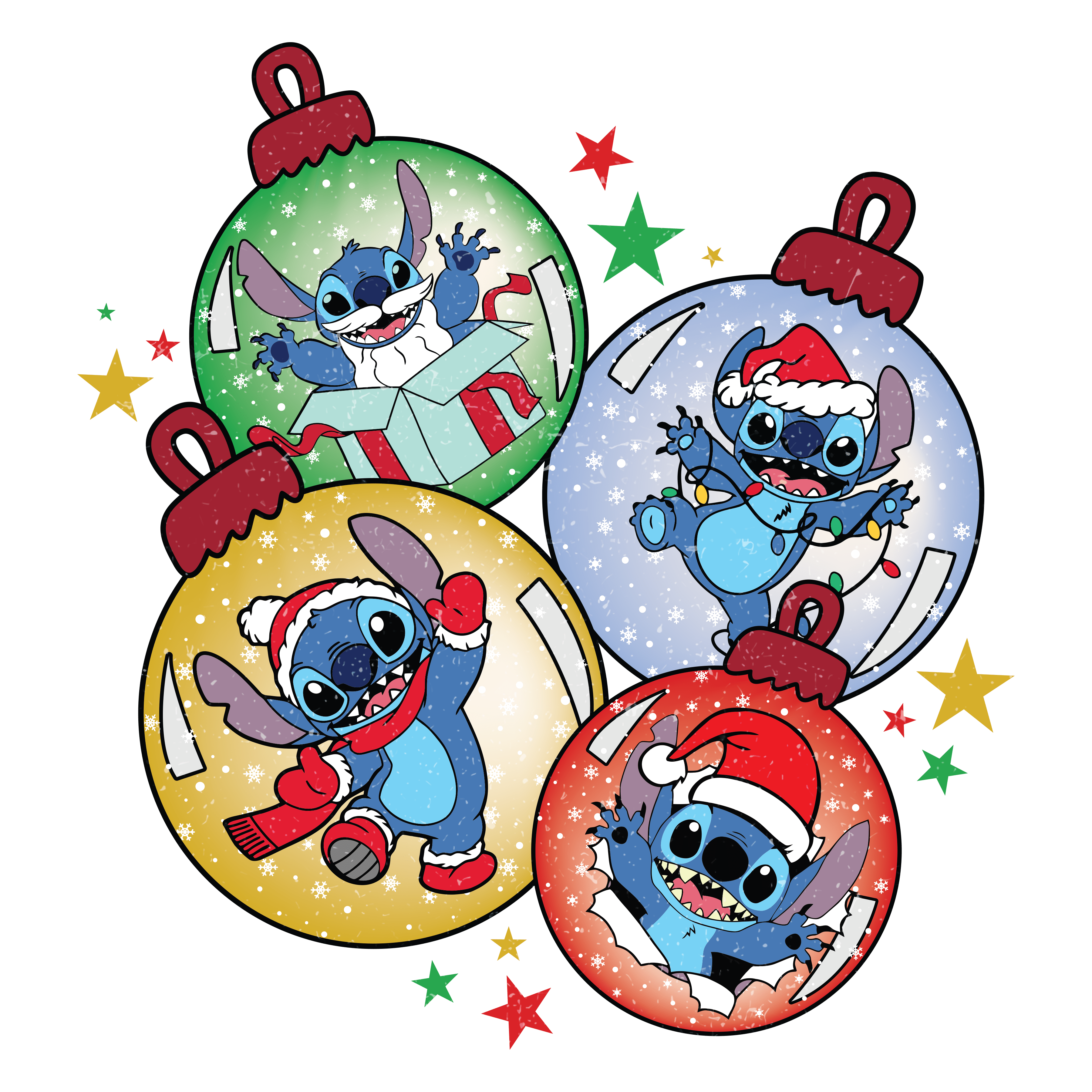 Disney Funny Stitch Christmas Design | DTF Jersey