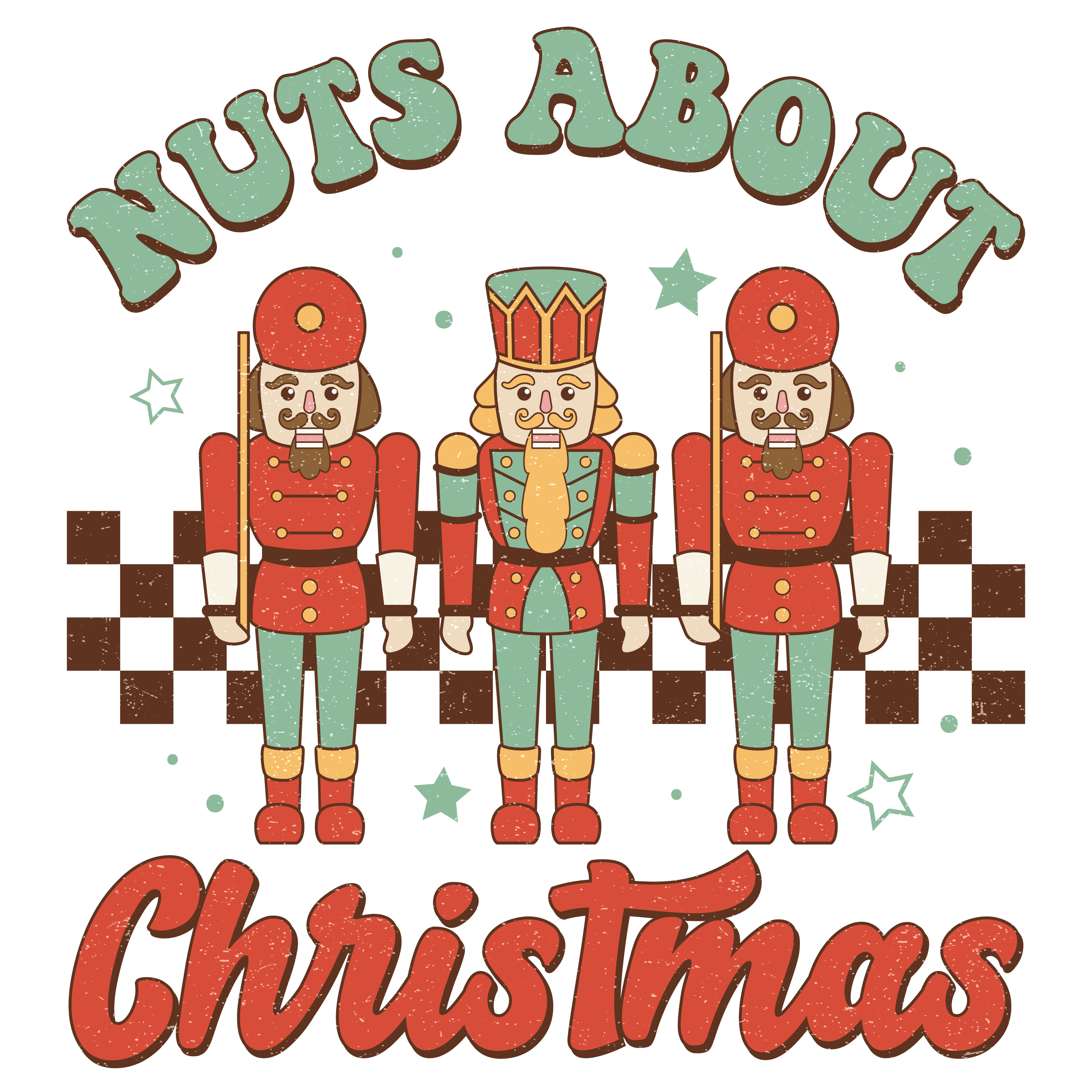 Nuts About Christmas Design - DTF Ready To Press