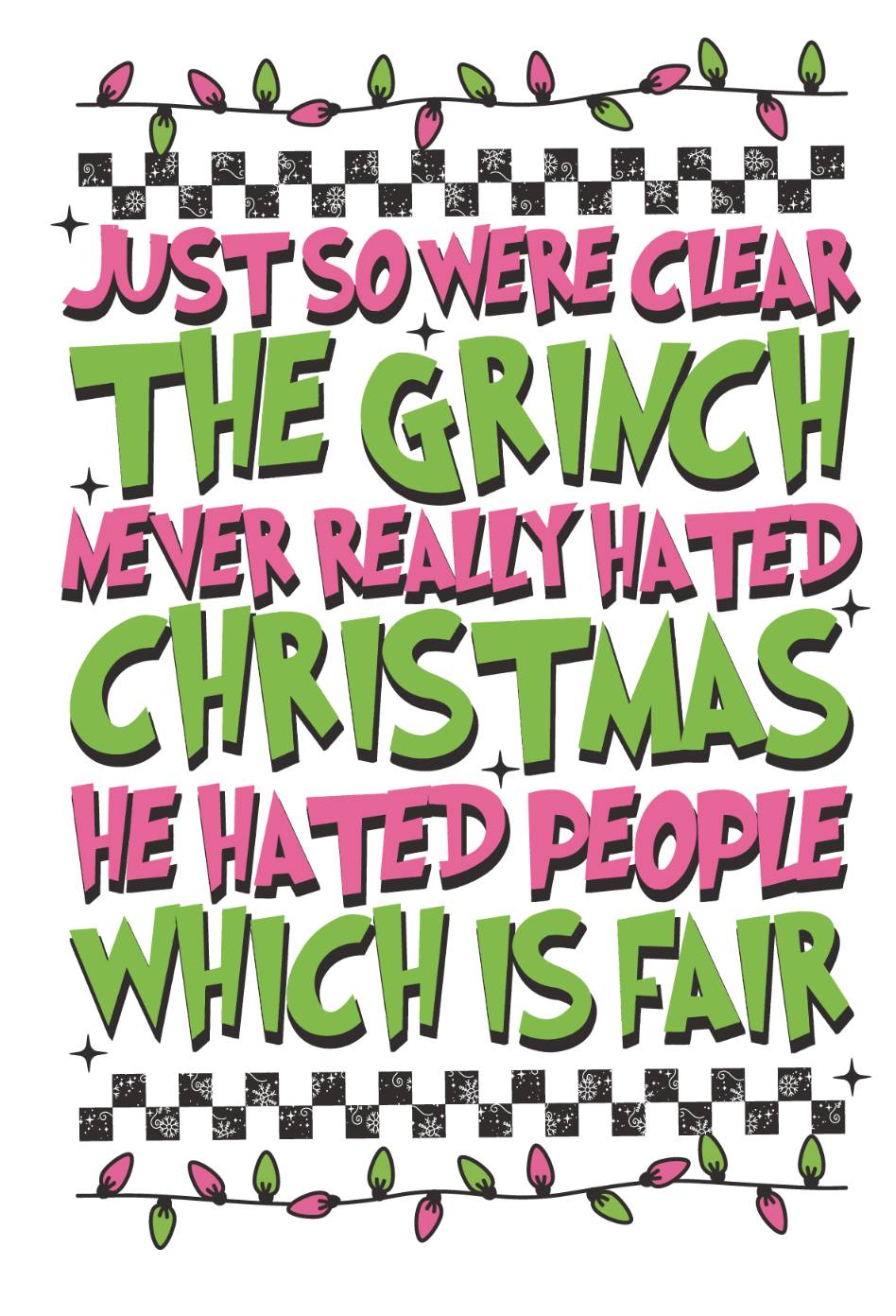 Christmas Grinch Design DTF-Ready to Press (V1) | DTF Jersey