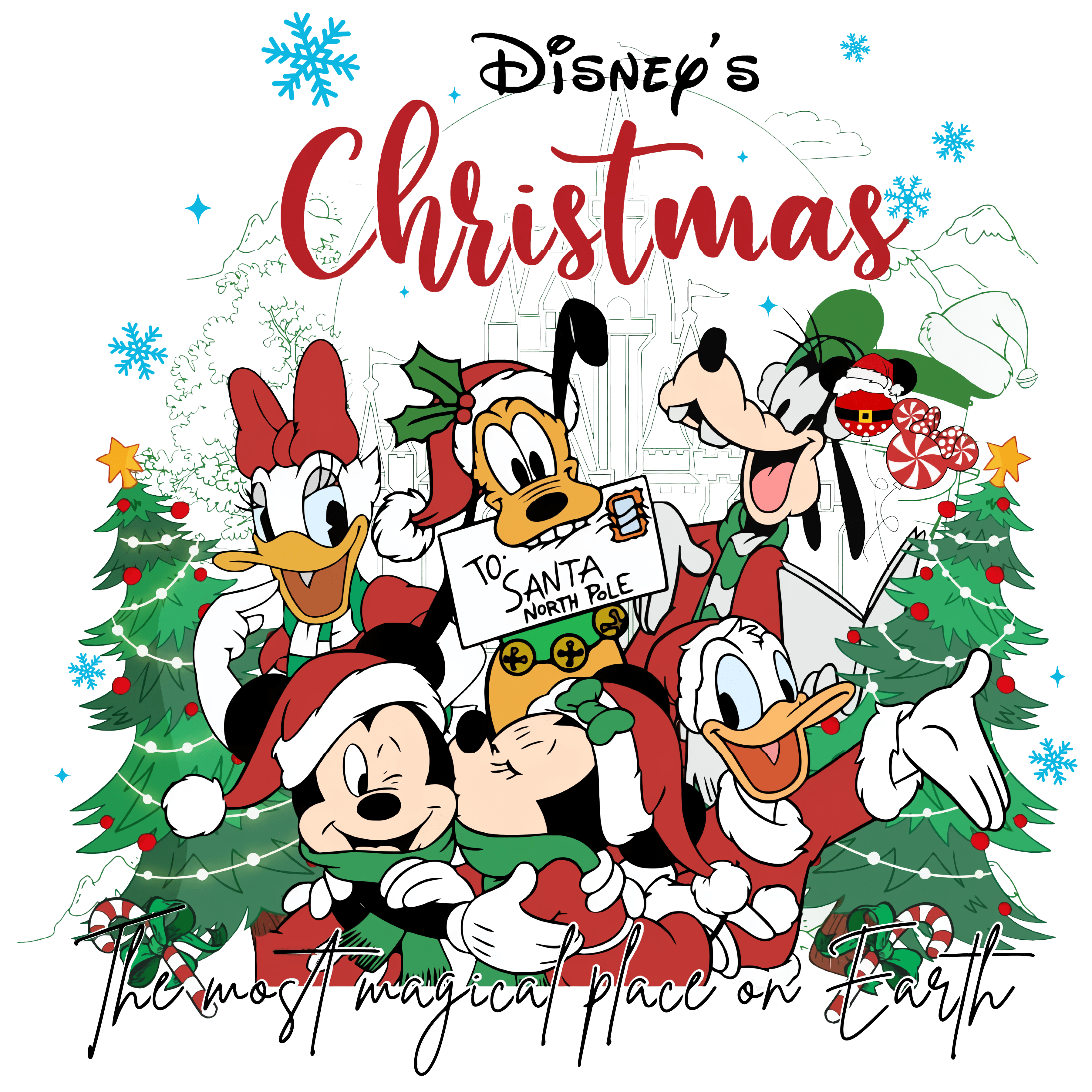 Festive Mouse Christmas Design Ready Press V2 | DTF Jersey
