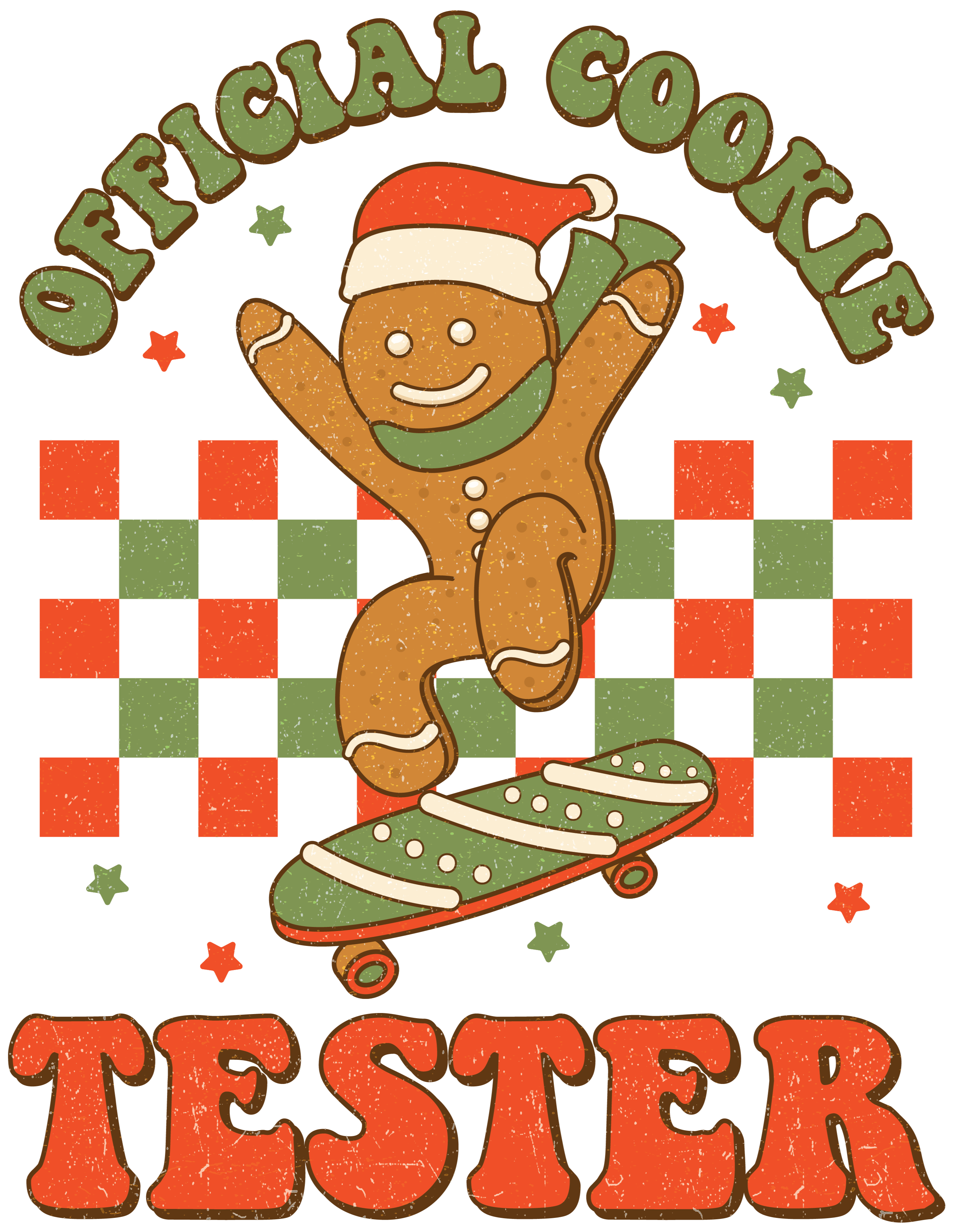 Cookie Tester Christmas Gingerbread Design | DTF Jersey
