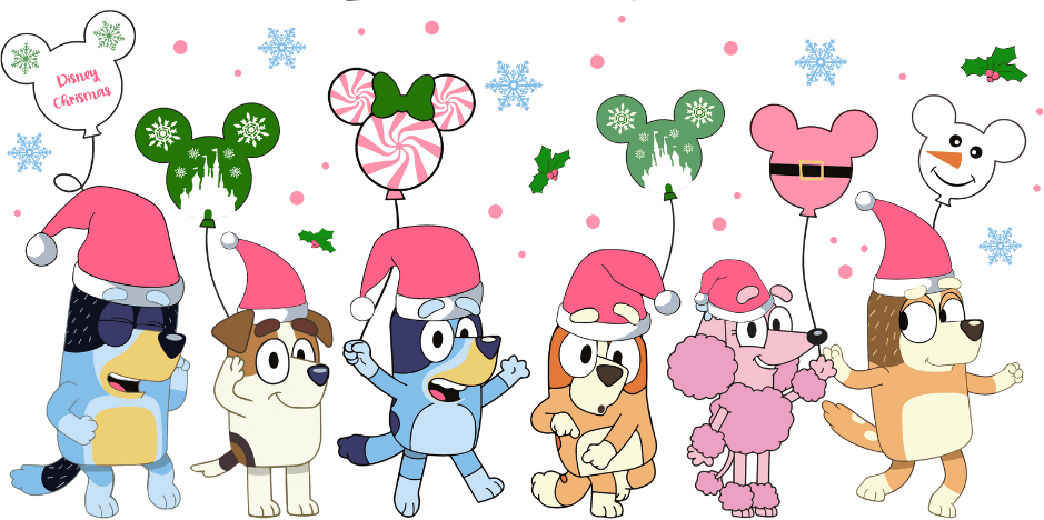 Bluey Christmas Design DTF-Ready to Press (V2) | DTF Jersey