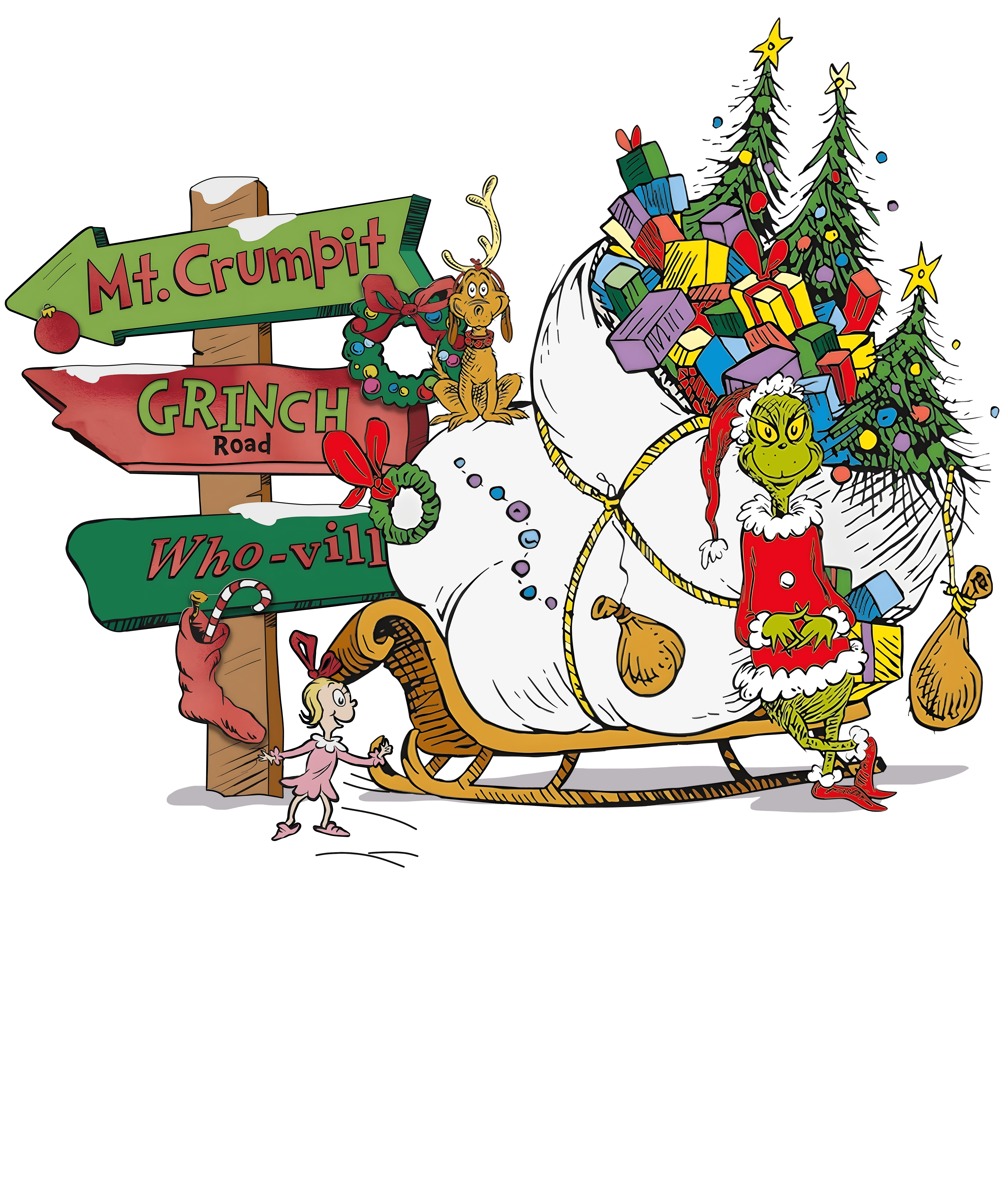 Mt. Crumpit Grinch Christmas Design | DTF Jersey
