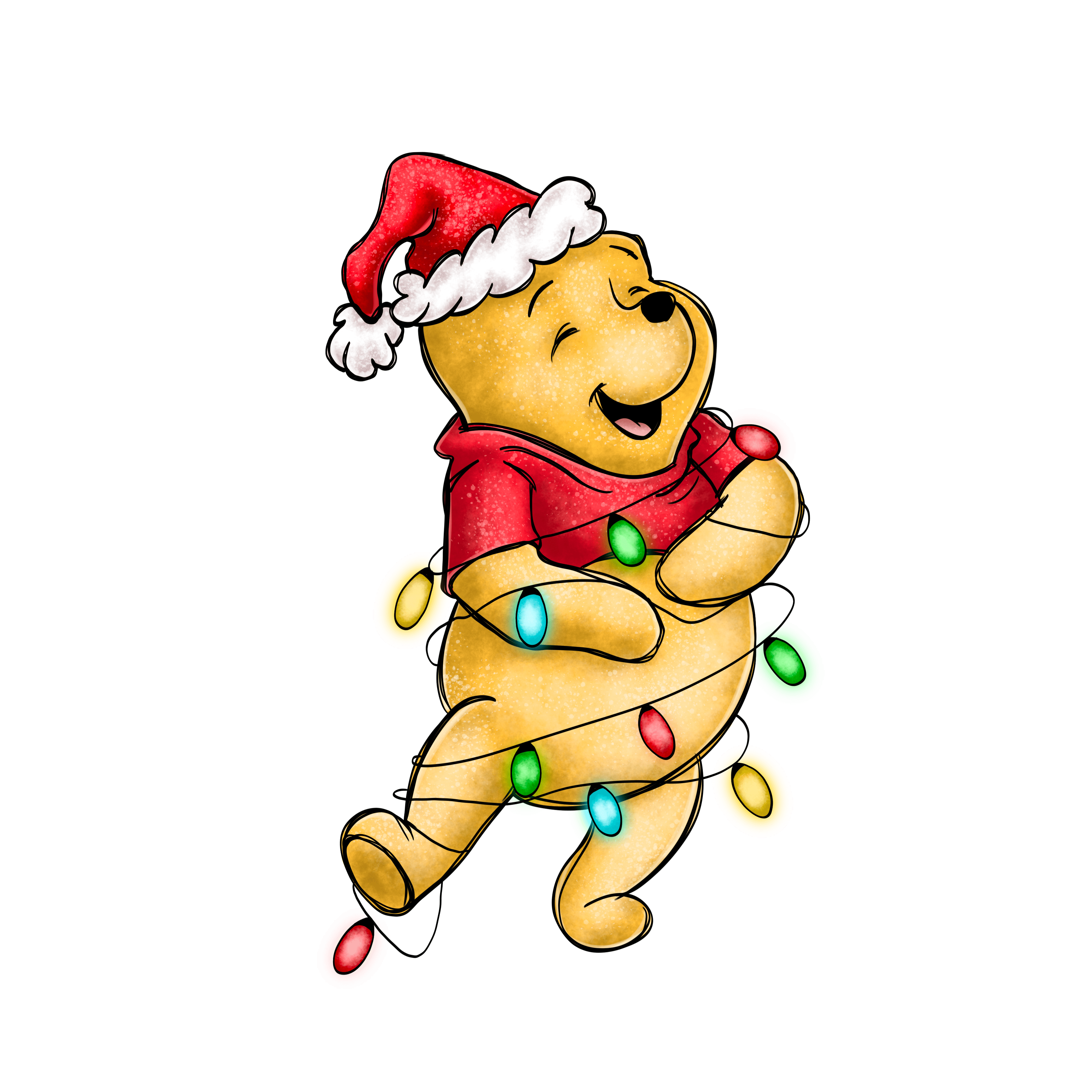 Winnie the Pooh Christmas DTF Ready to Press | DTF Jersey