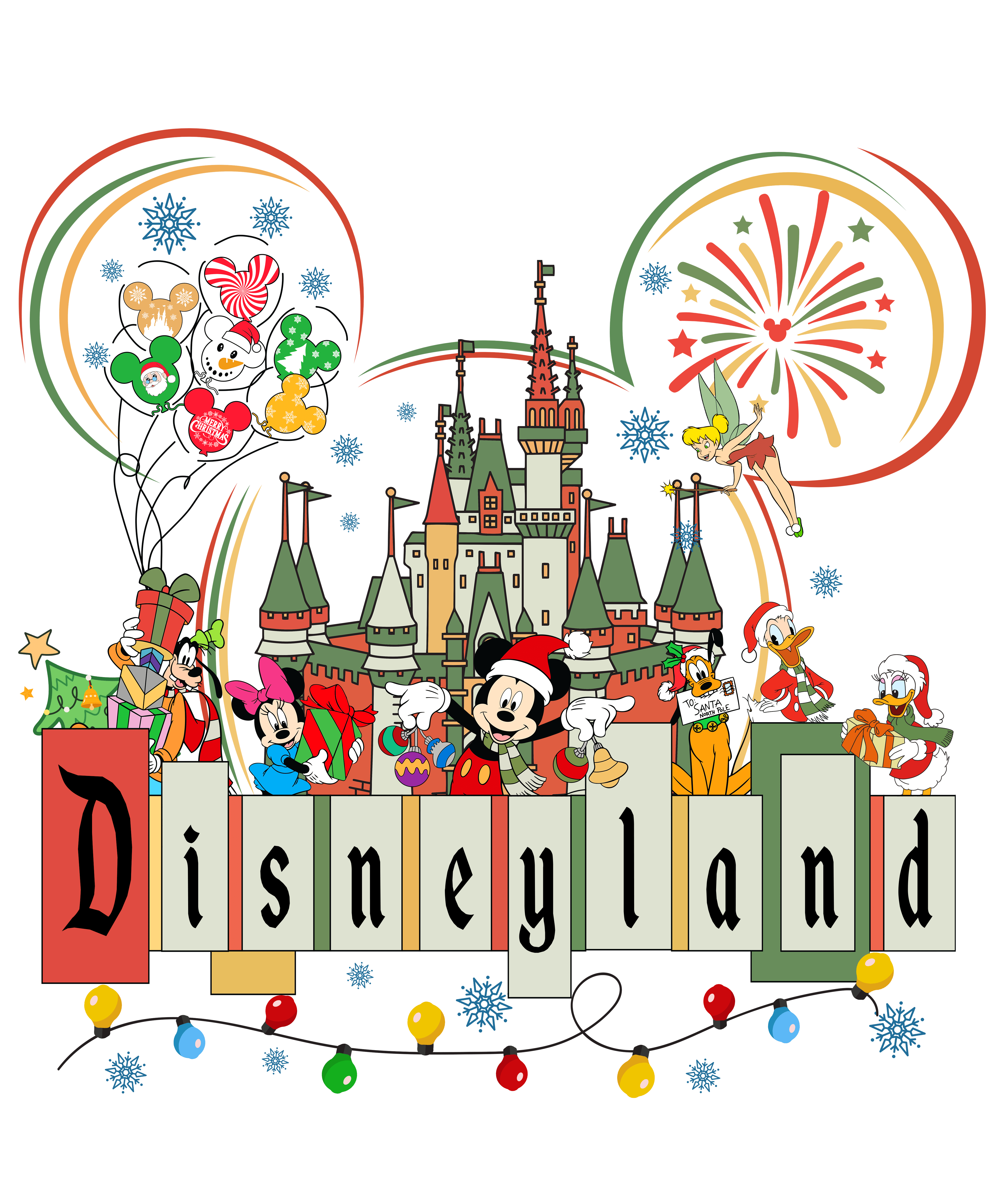 Disneyland Mickey Mouse Christmas Design | DTF Jersey