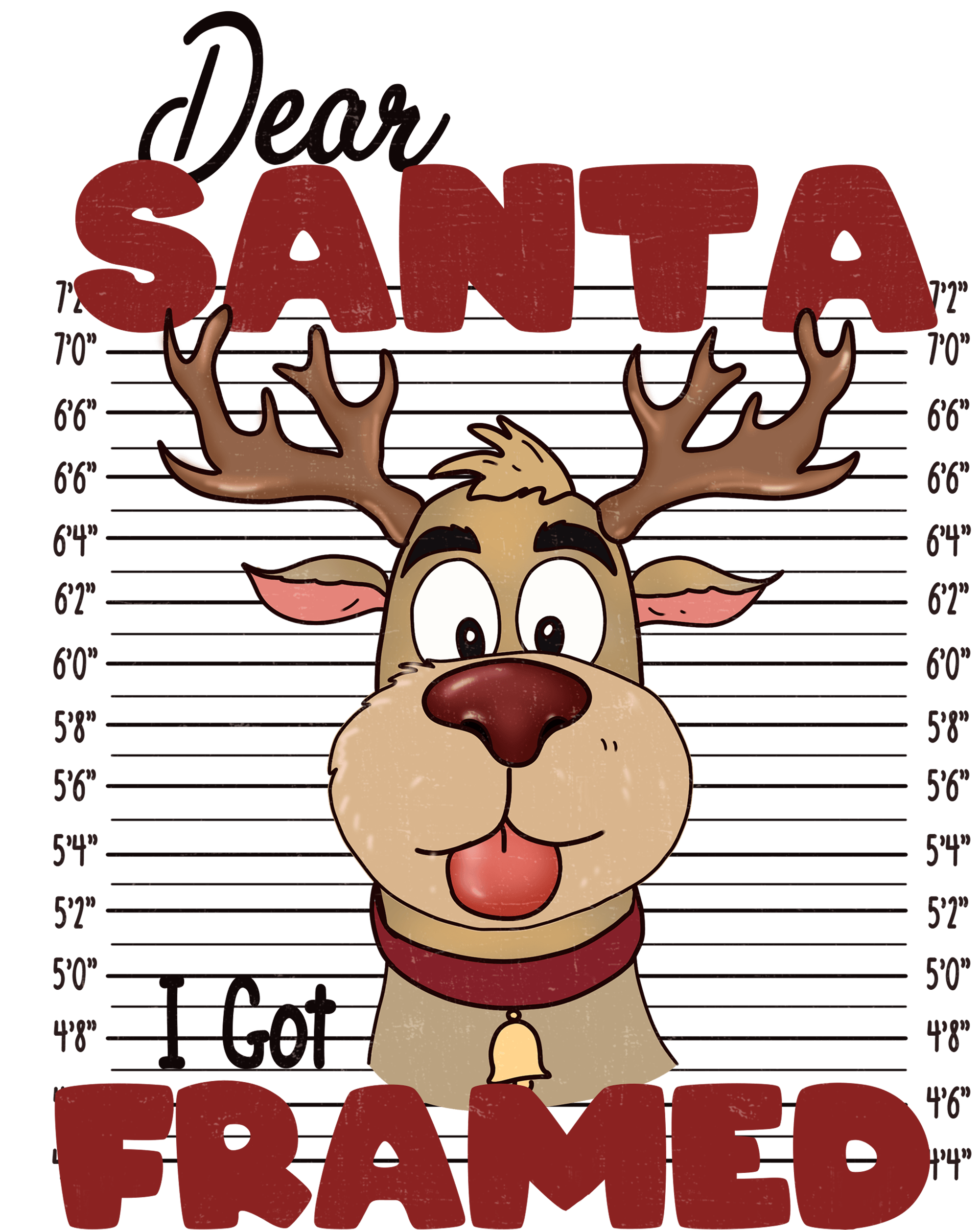 Dear Santa I Got Framed Christmas Design | DTF Jersey